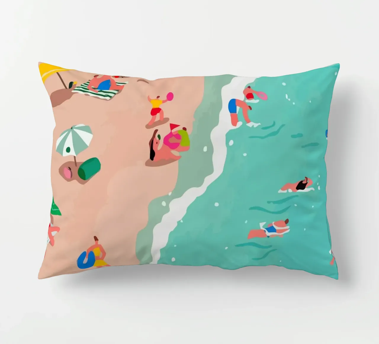beach view from above cuscino da Dumery Art
