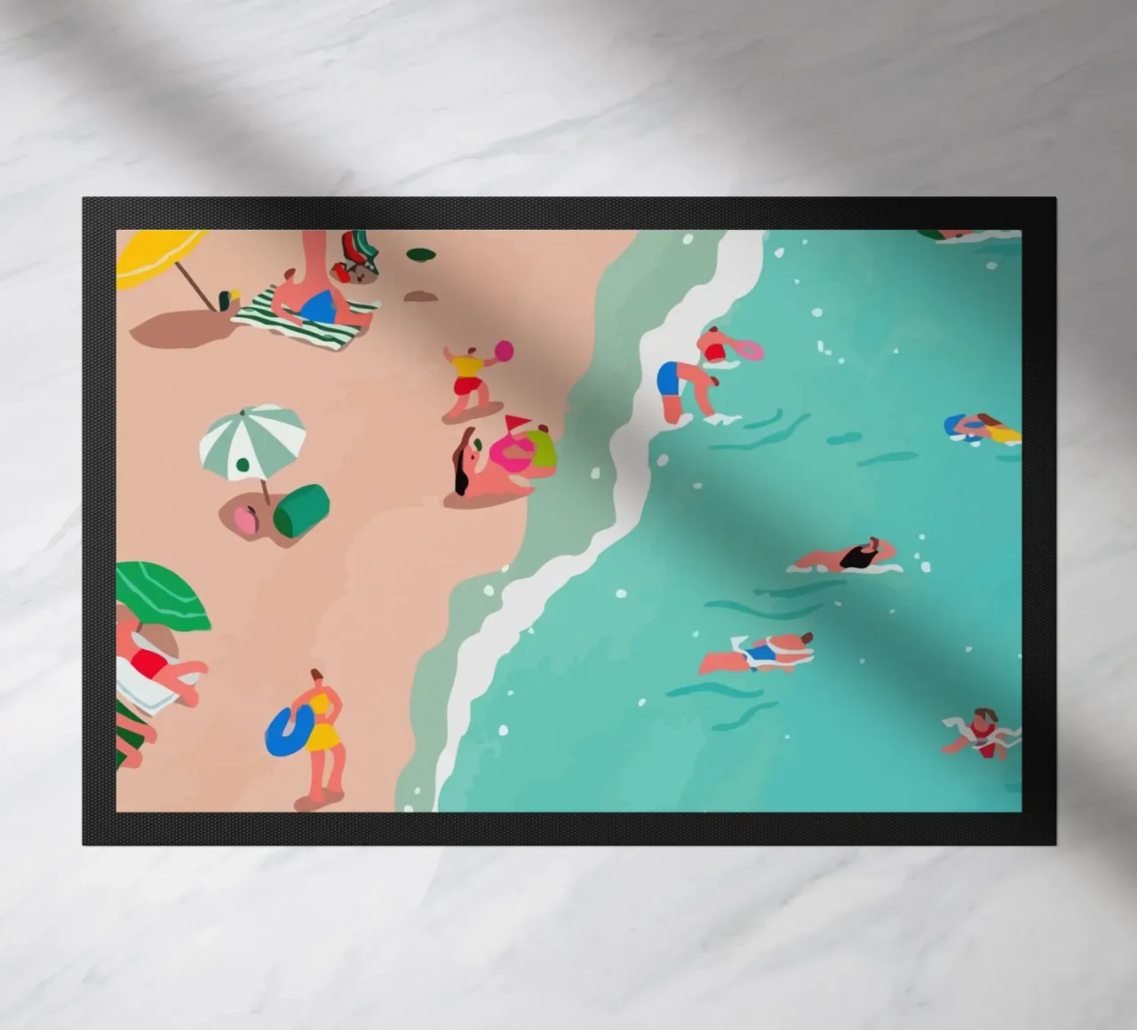 beach view from above zerbino da Dumery Art