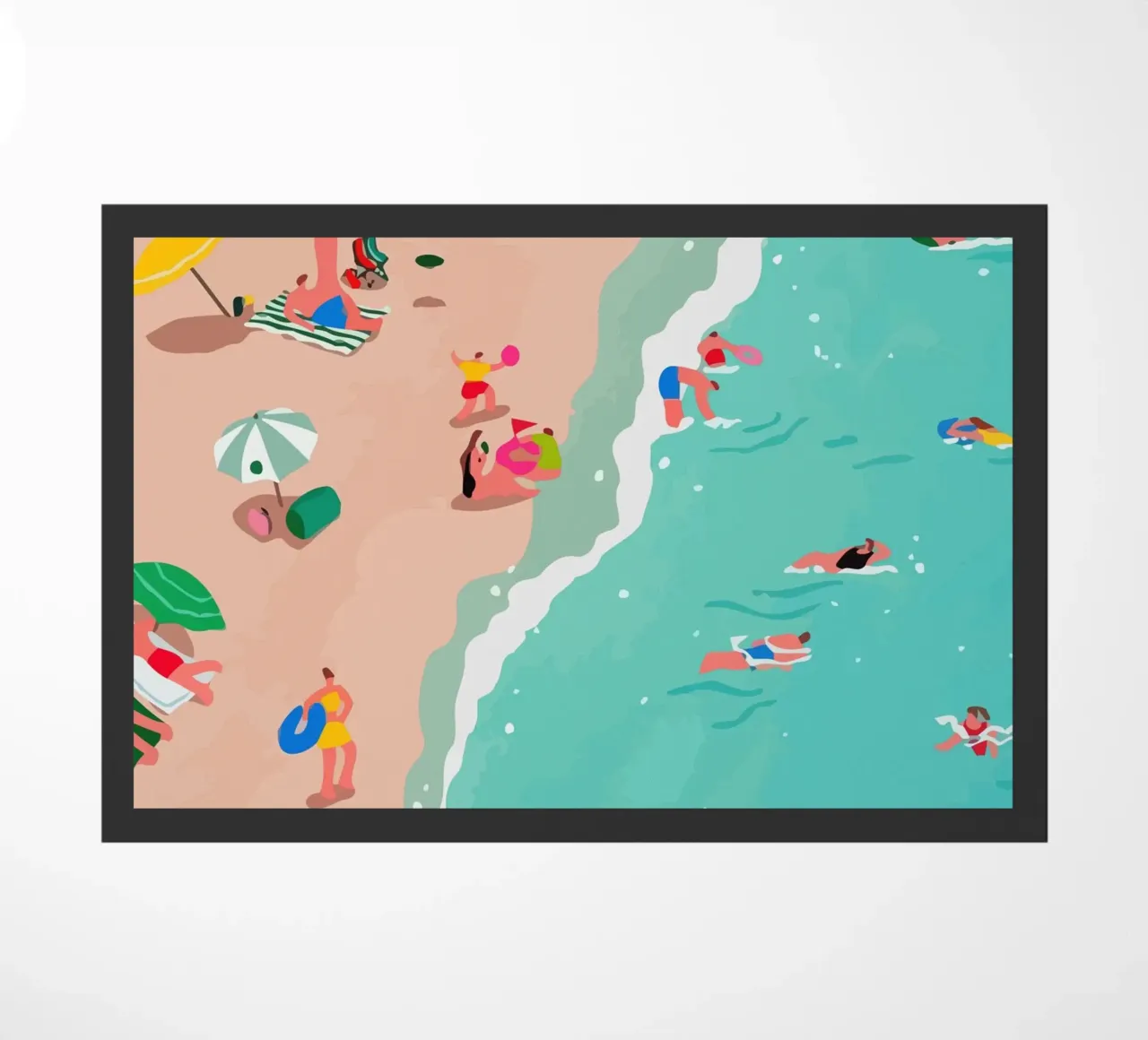 beach view from above zerbino da Dumery Art