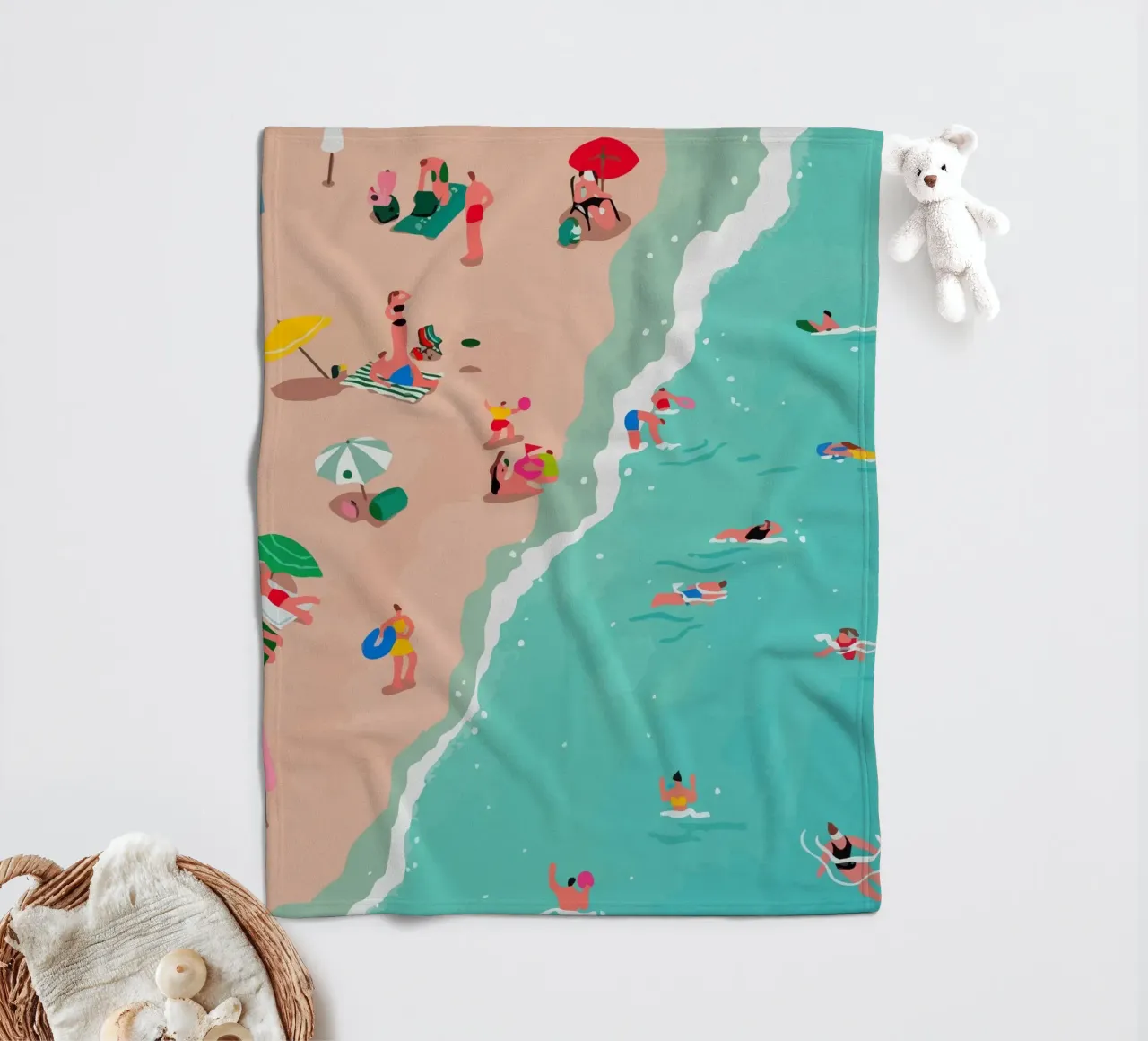 beach view from above coperta in pile da Dumery Art