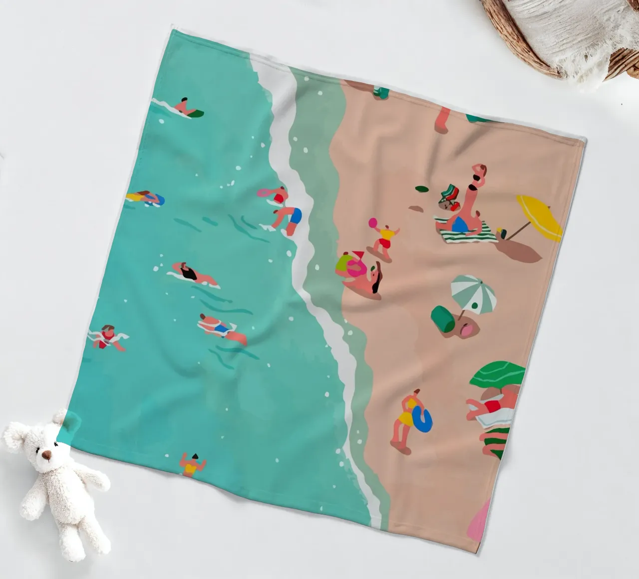 beach view from above coperta in pile da Dumery Art