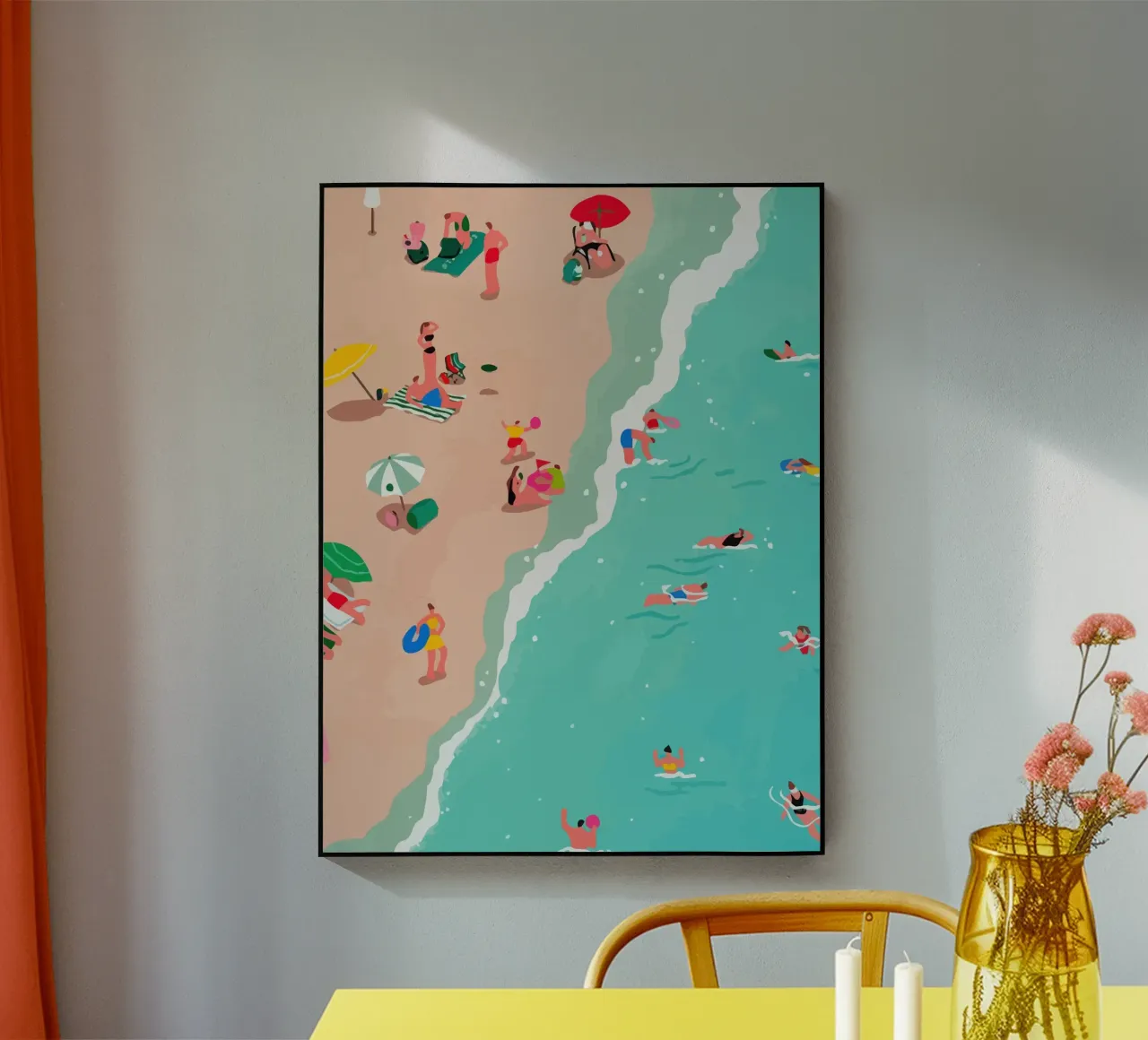 beach view from above plexiglass da Dumery Art