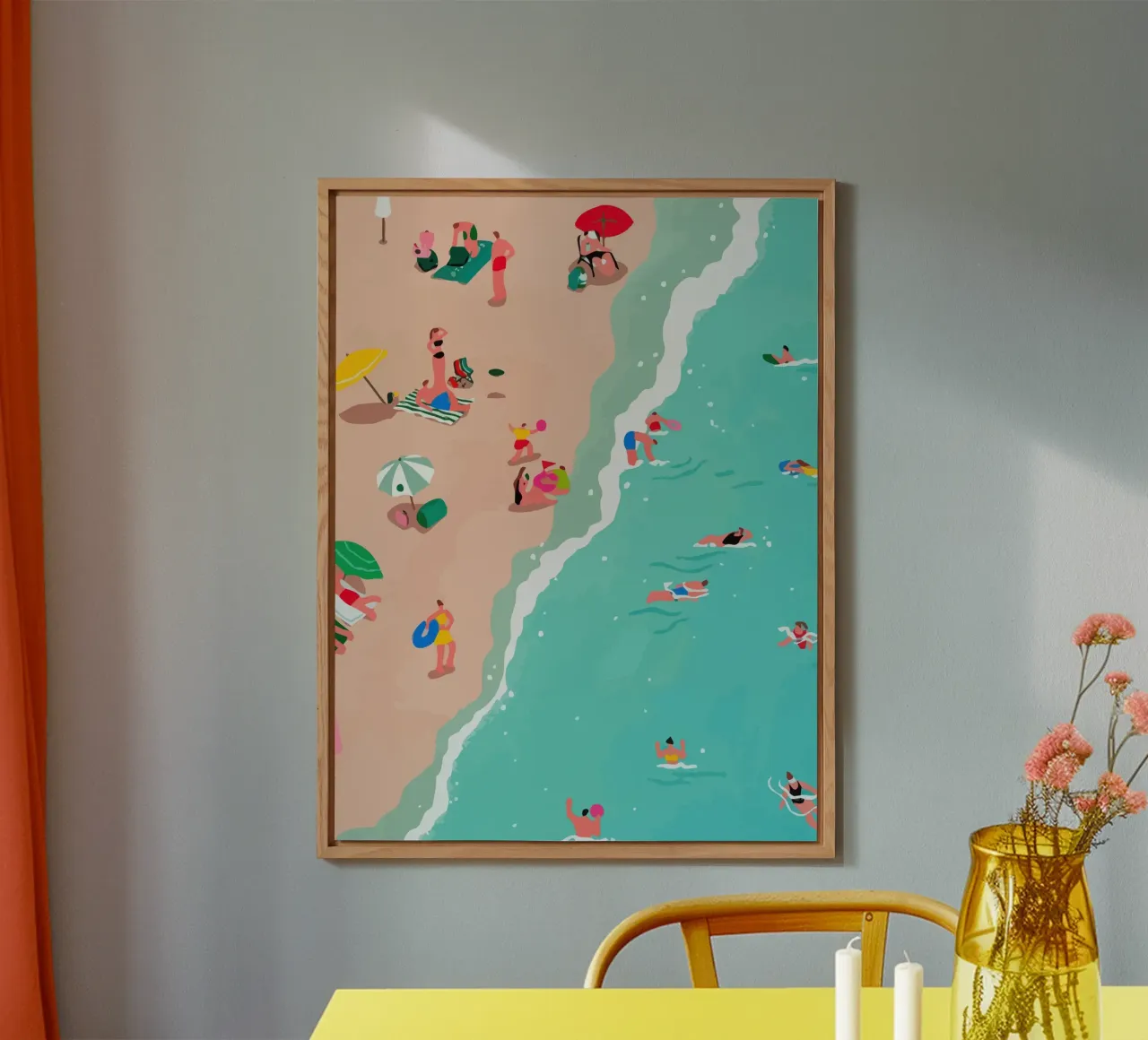 beach view from above alluminio dibond da Dumery Art