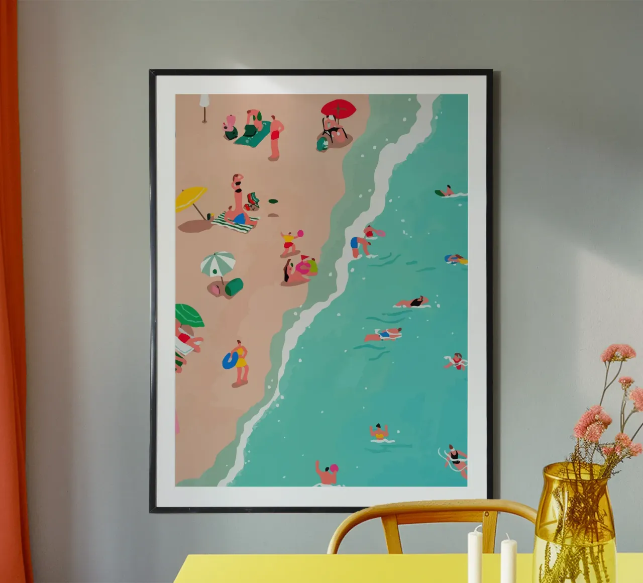 beach view from above poster de Dumery Art