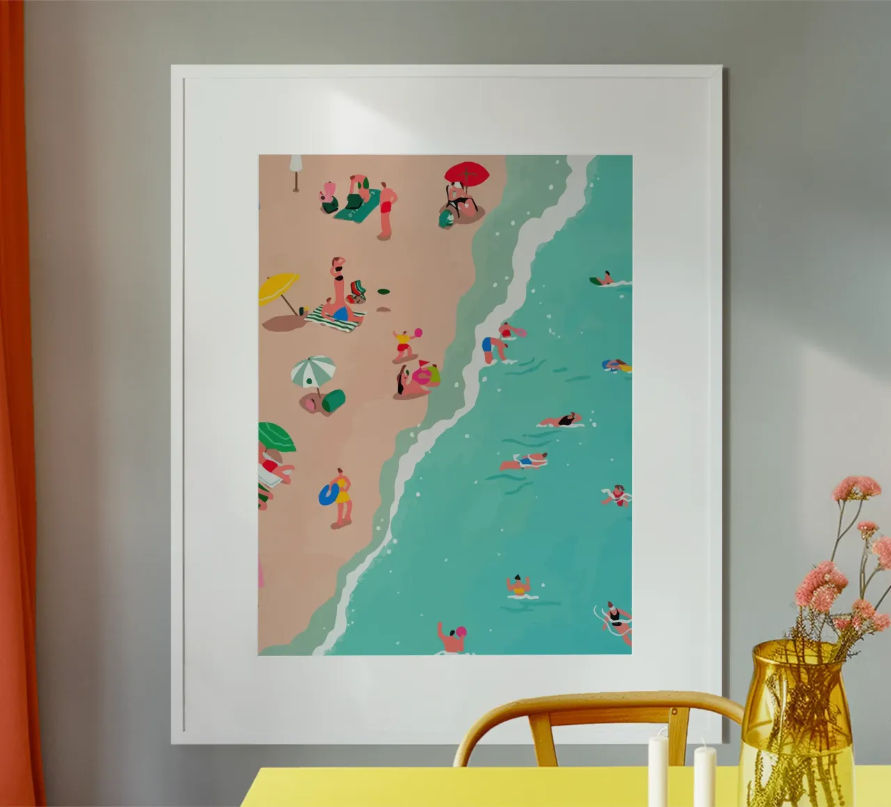 beach view from above poster de Dumery Art