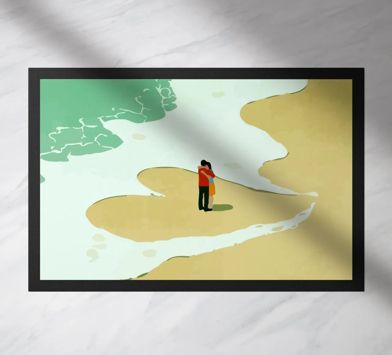 hugging on the beach zerbino da Dumery Art