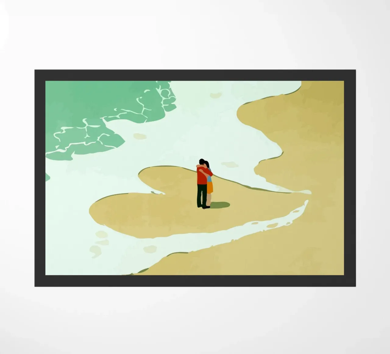 hugging on the beach zerbino da Dumery Art