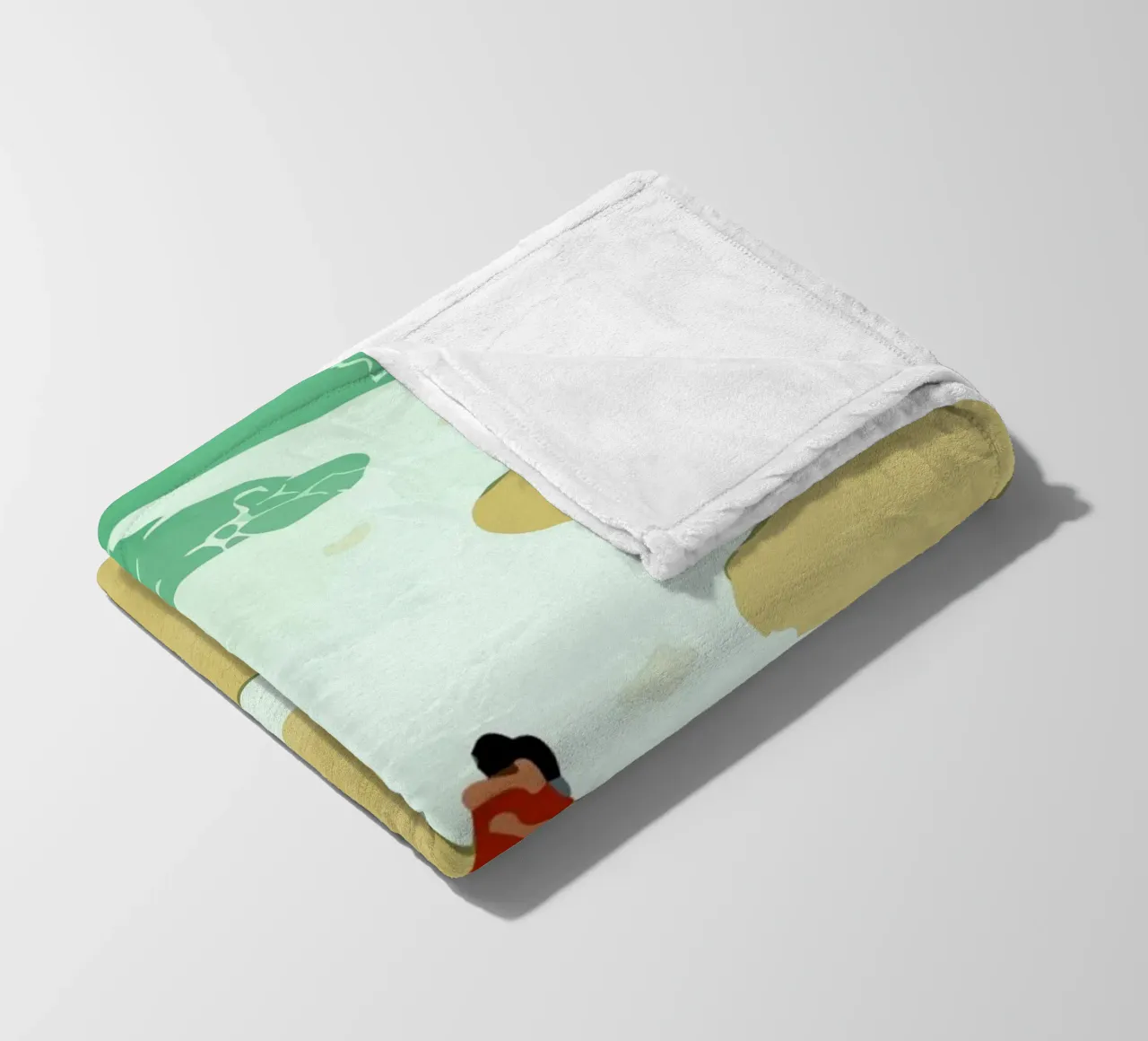 hugging on the beach coperta in pile da Dumery Art