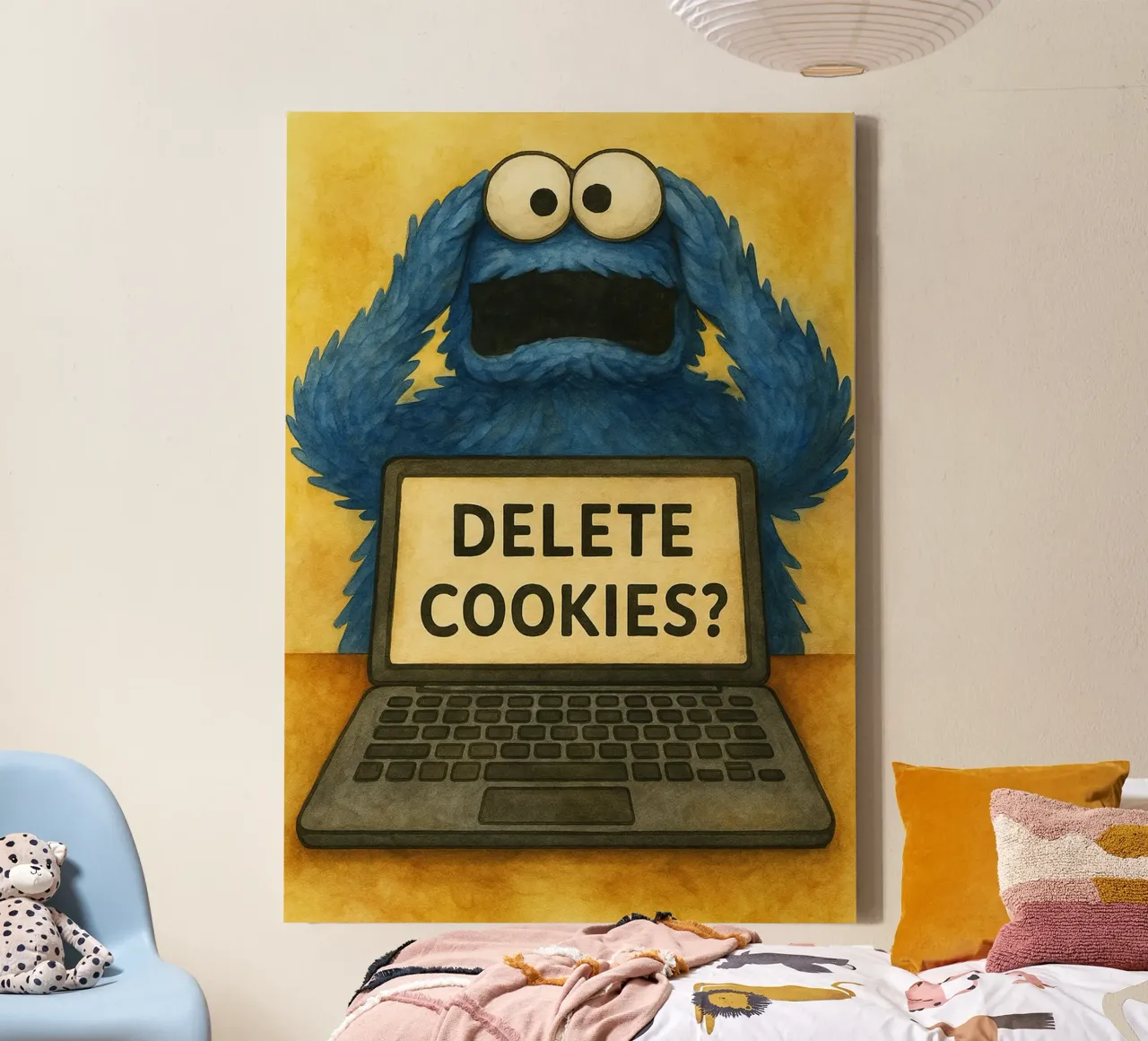 grappige pop cookies verwijderen kantoorhumor canvas met Baklijst van tanabaroo