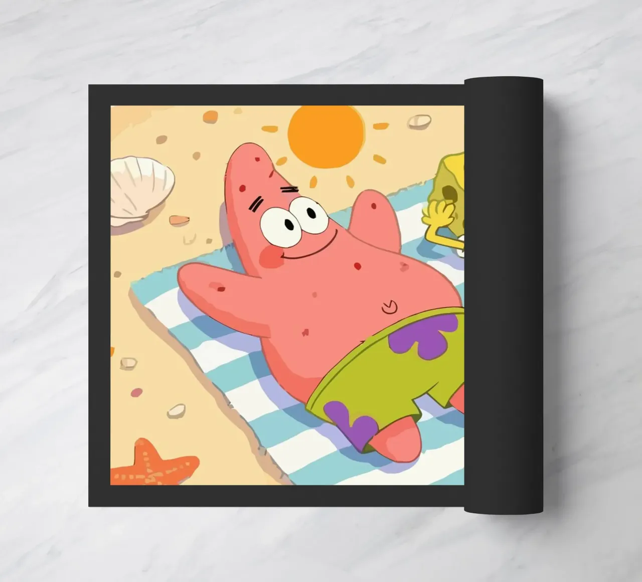 Spongebob and Patrick relaxing on the beach zerbino da Dumery Art