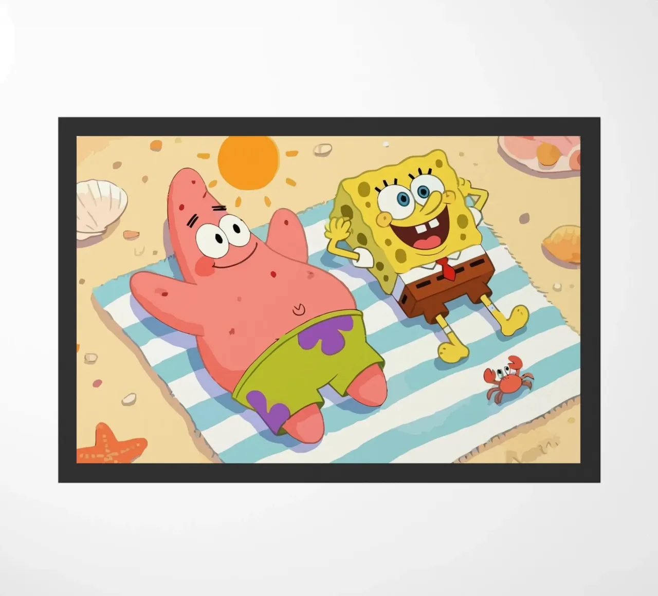 Spongebob and Patrick relaxing on the beach zerbino da Dumery Art
