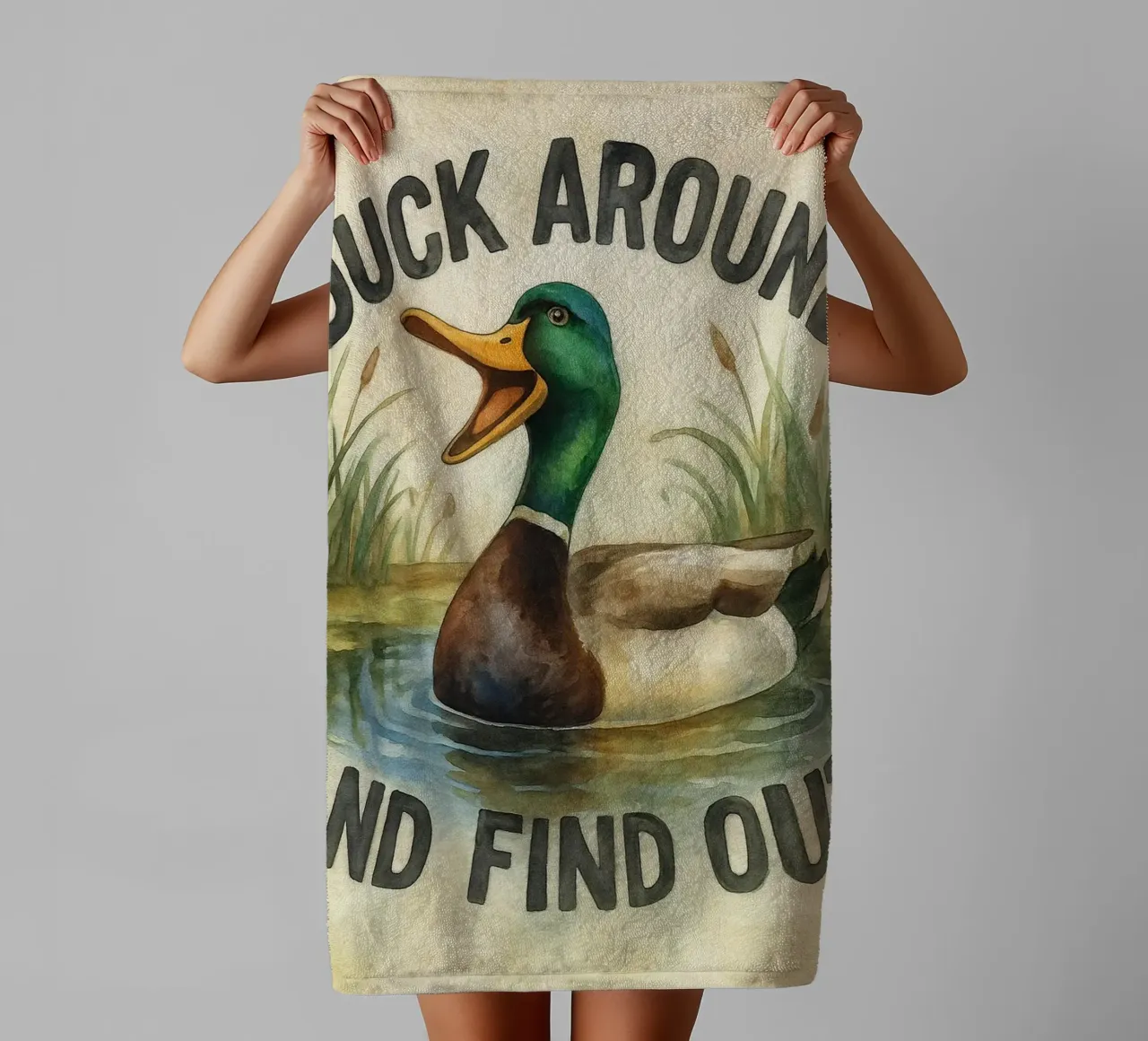 funny duck around and find out towel by tanabaroo