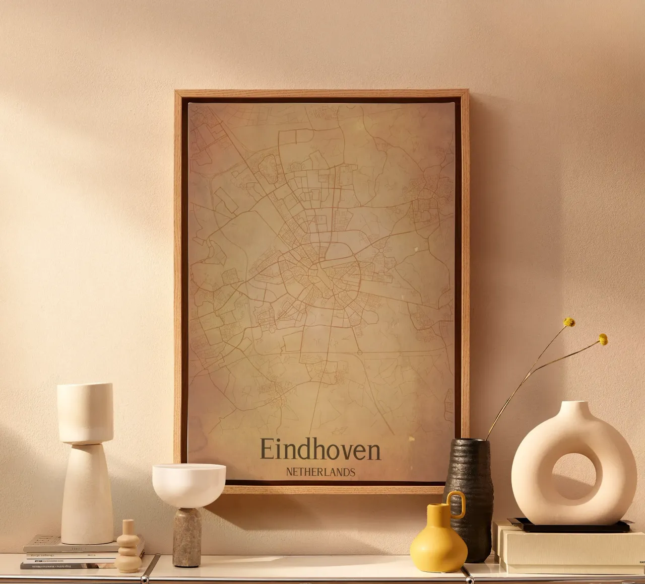 Eindhoven NETHERLANDS canvas with Floater frame by WorldPrint