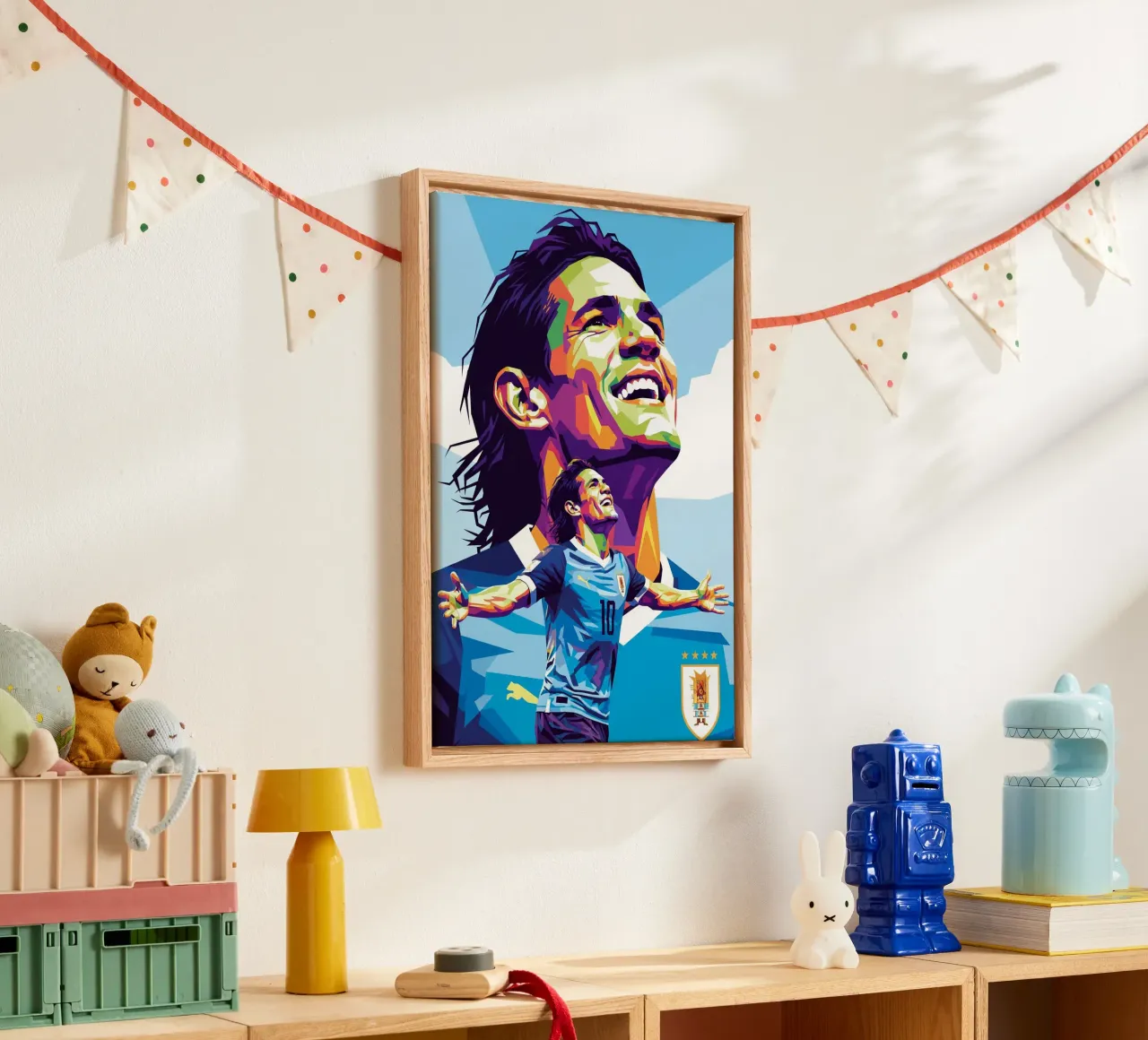 Cavani ritratto pop art #3 tela con Cornice a cassetta da Hantamrata