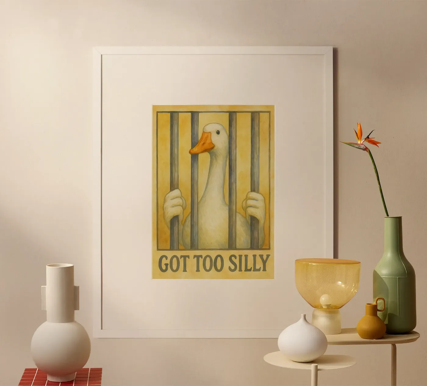l'oca divertente è diventata sciocca poster da tanabaroo