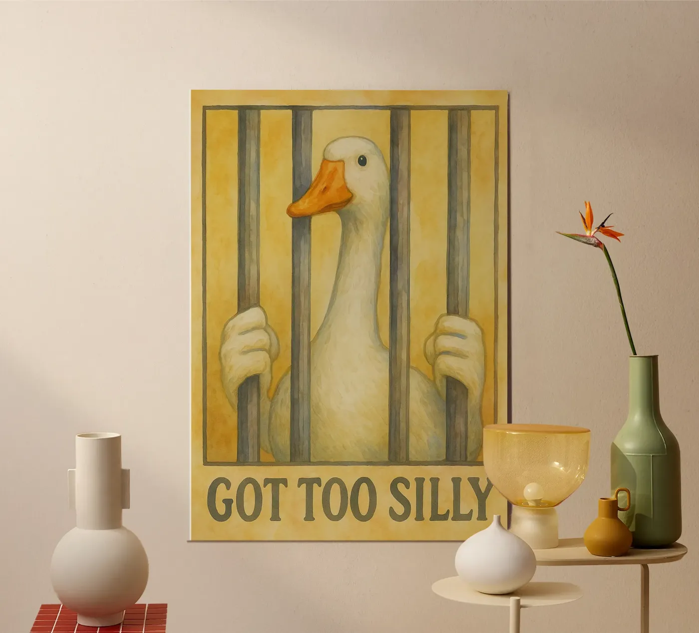 l'oca divertente è diventata sciocca poster da tanabaroo