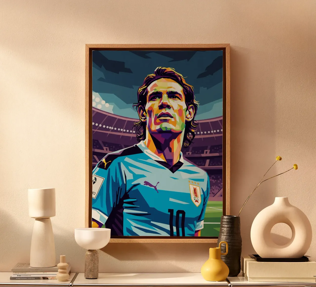 Cavani ritratto pop art #4 tela con Cornice a cassetta da Hantamrata