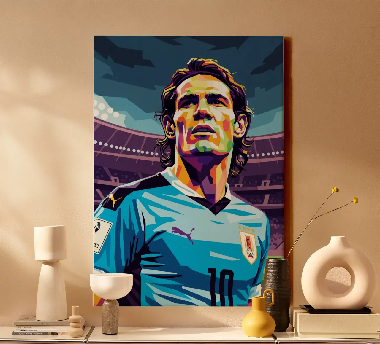 Cavani ritratto pop art #4 tela con Cornice a cassetta da Hantamrata