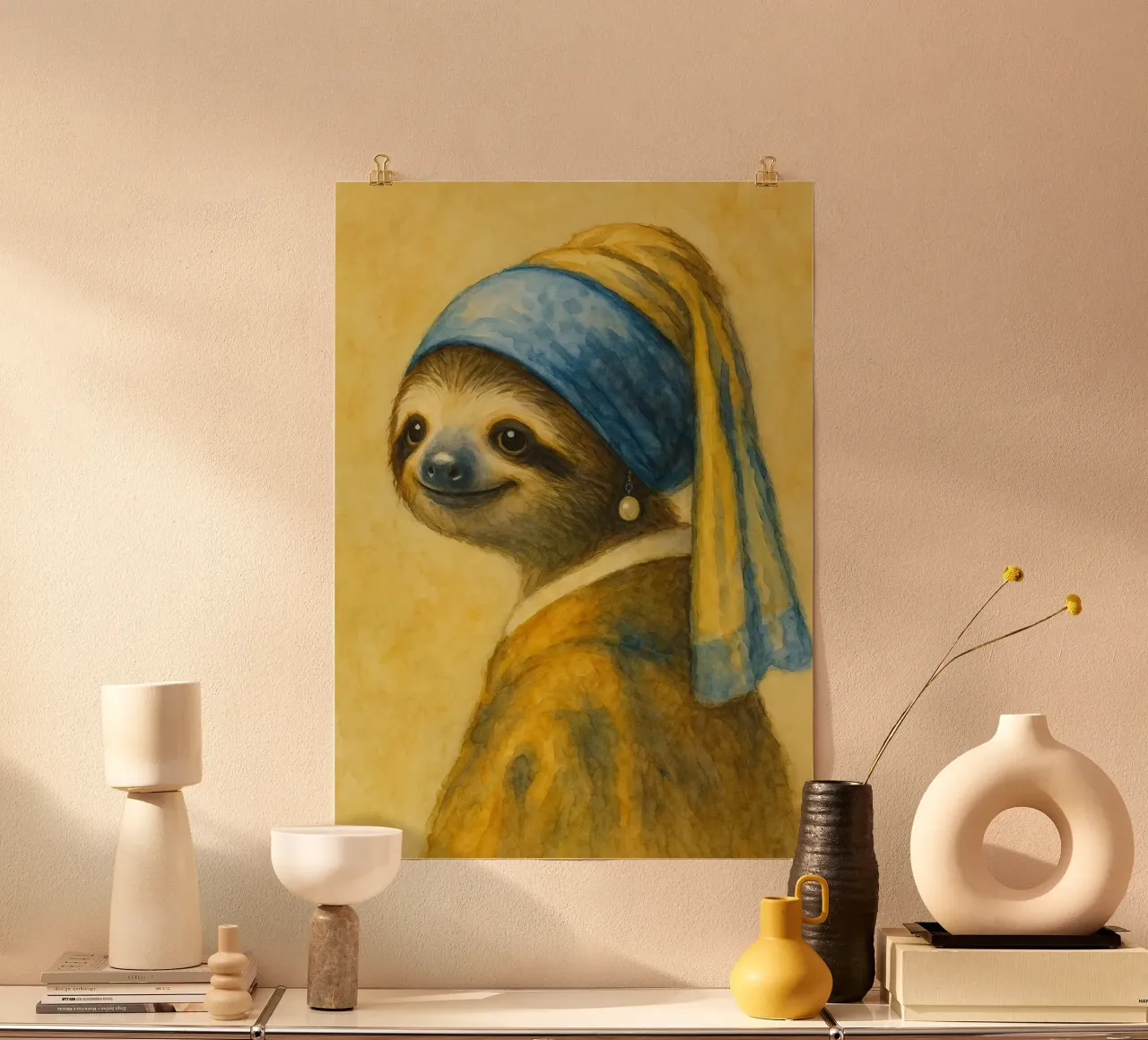 divertente ragazza procione con orecchie parodia poster da tanabaroo