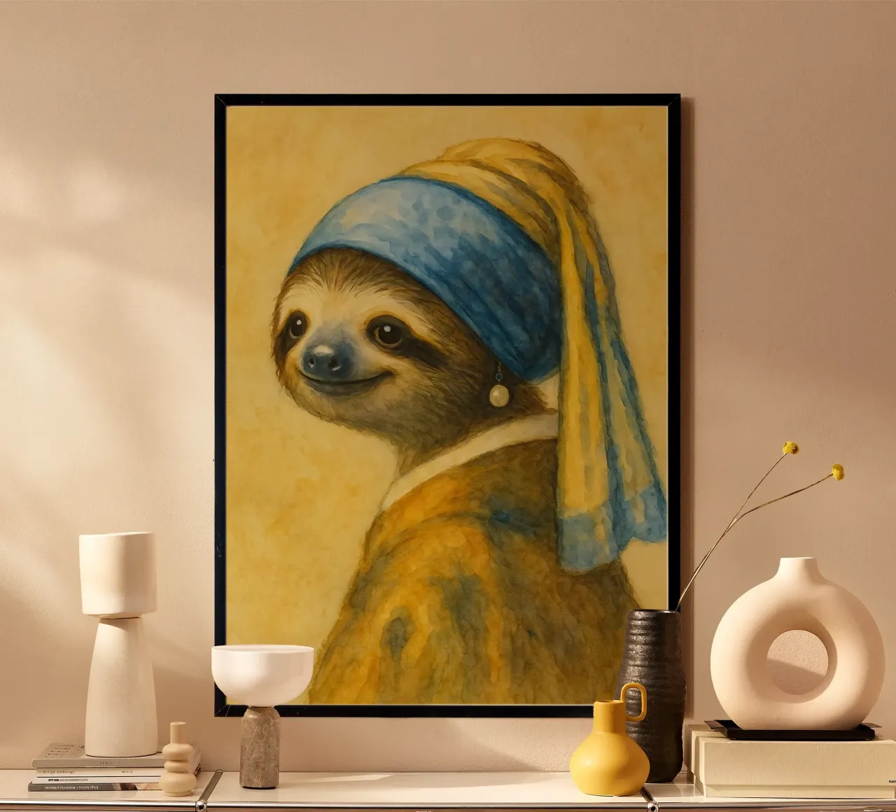divertente ragazza procione con orecchie parodia poster da tanabaroo