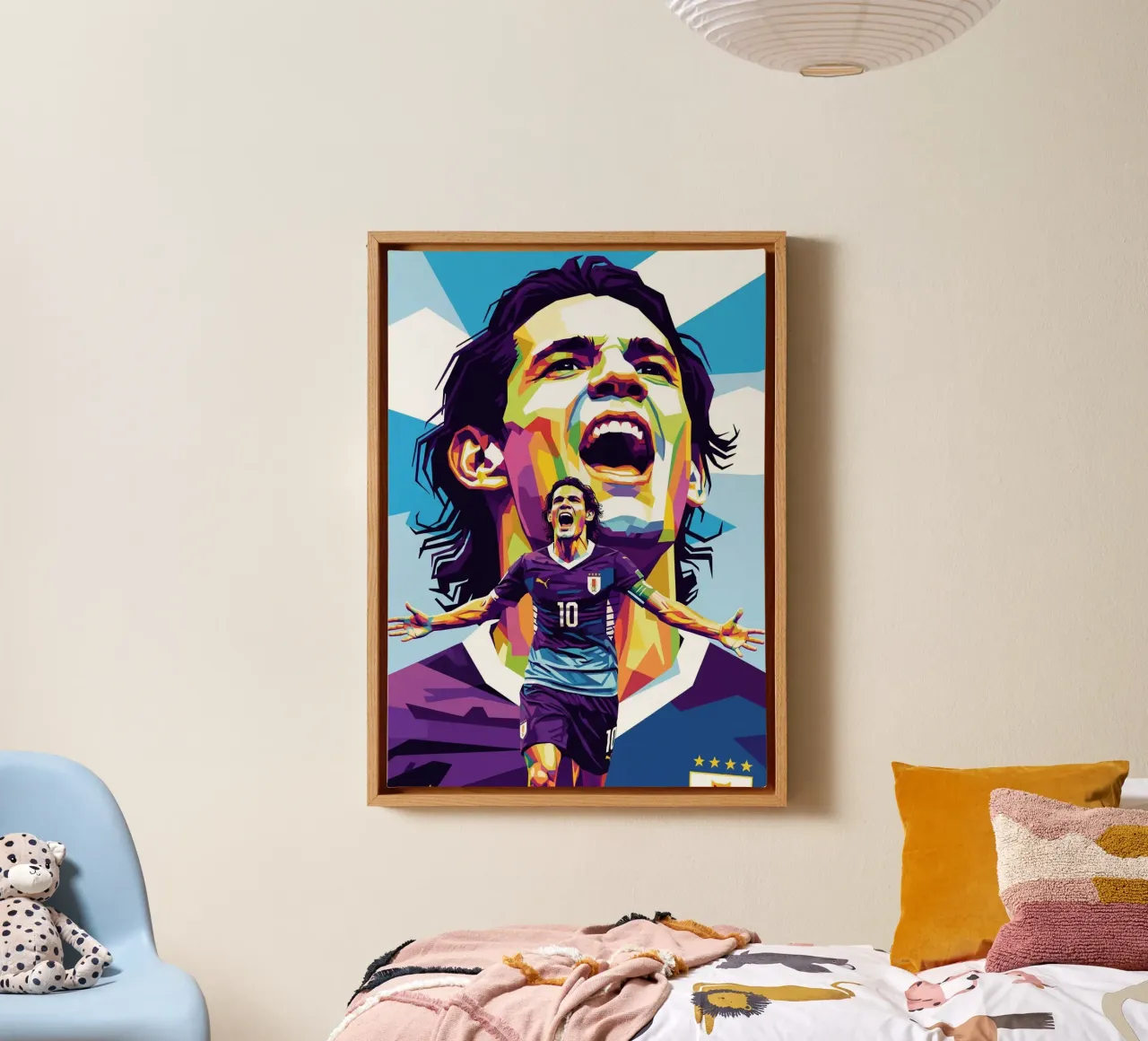 Cavani ritratto pop art #5 tela con Cornice a cassetta da Hantamrata
