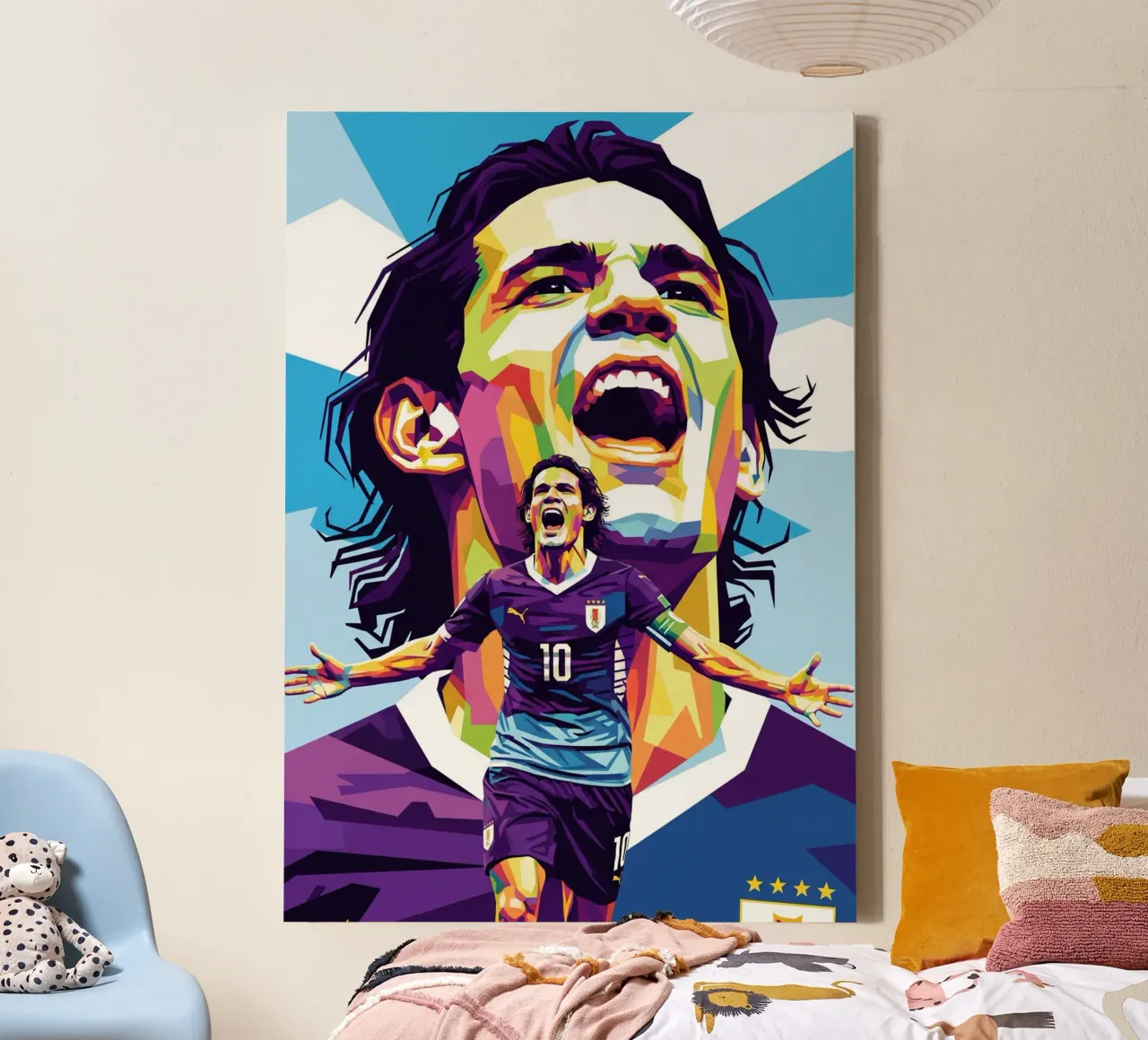 Cavani ritratto pop art #5 tela con Cornice a cassetta da Hantamrata