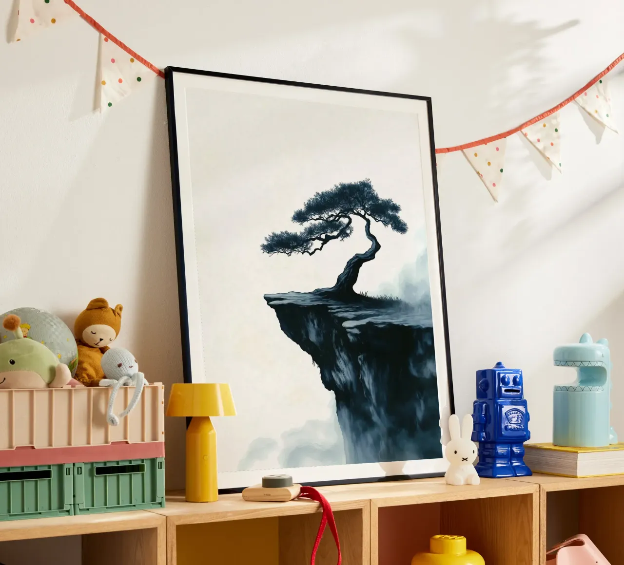 Lone Tree on Cliff poster by Maria Maier