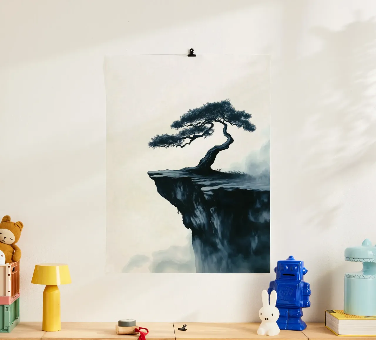 Lone Tree on Cliff poster by Maria Maier