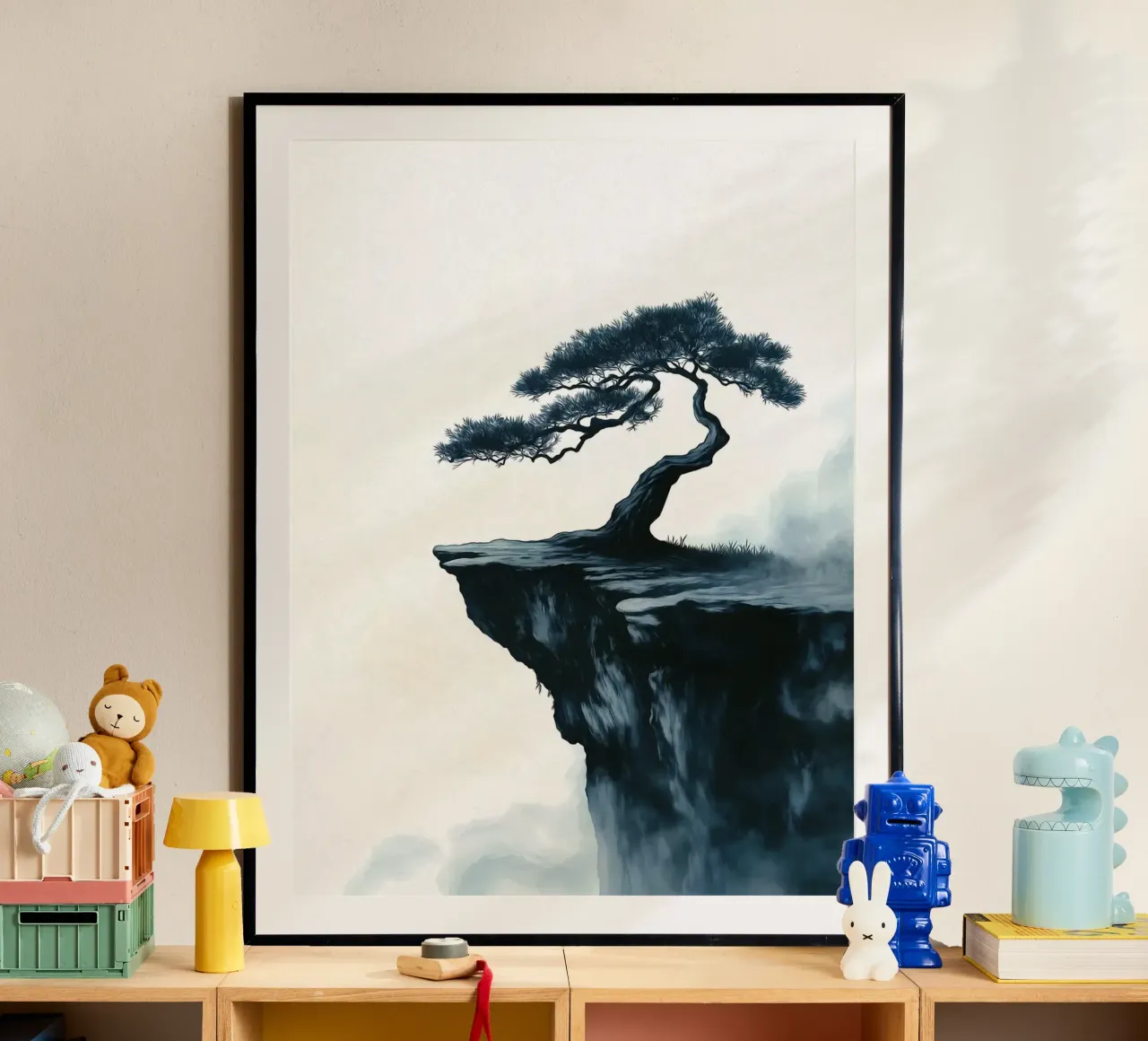 Lone Tree on Cliff poster by Maria Maier