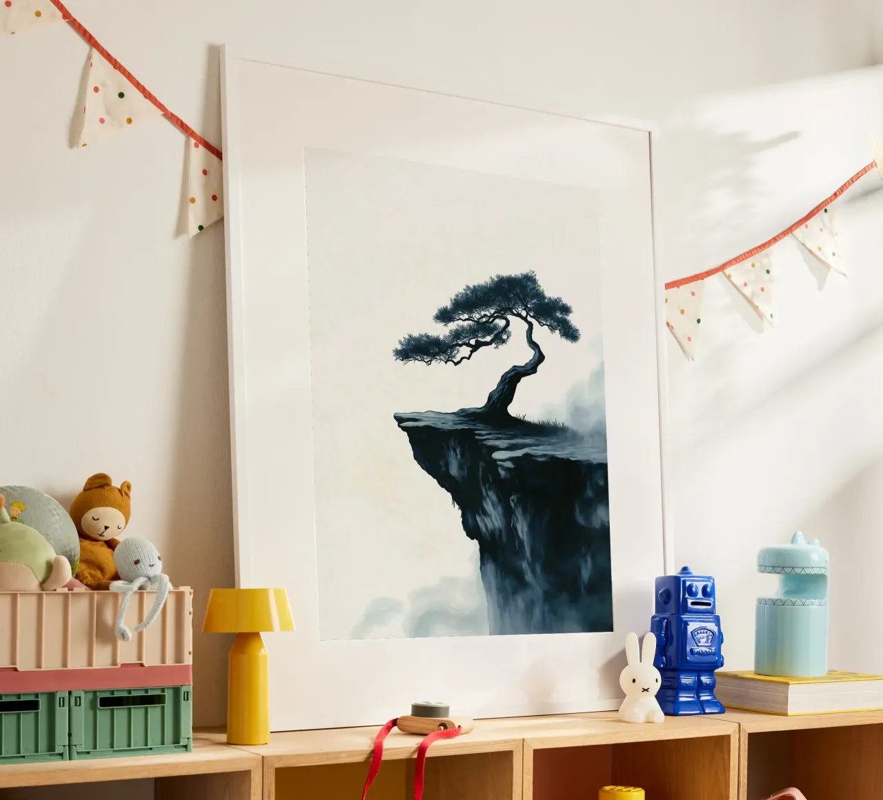 Lone Tree on Cliff poster by Maria Maier