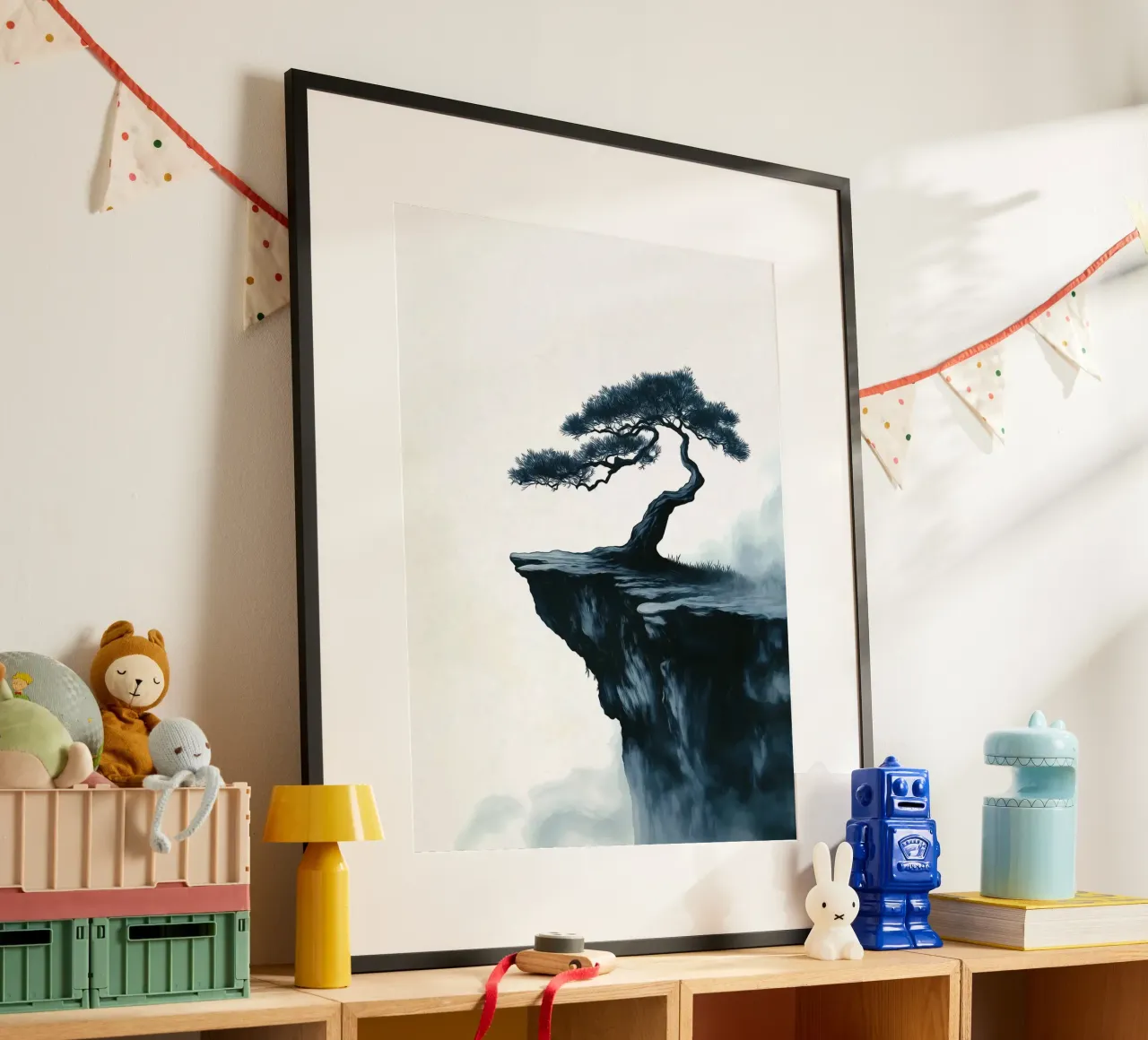 Lone Tree on Cliff poster by Maria Maier