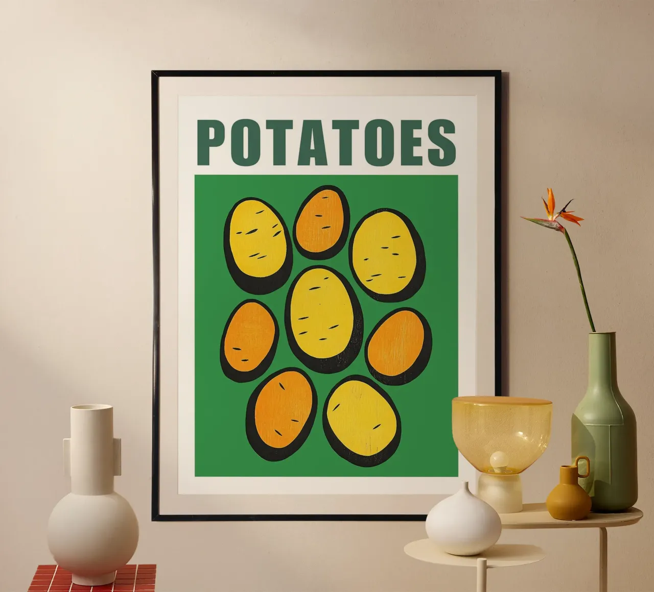 Patata Stampa d'arte per la cucina minimalista poster da Maria Maier
