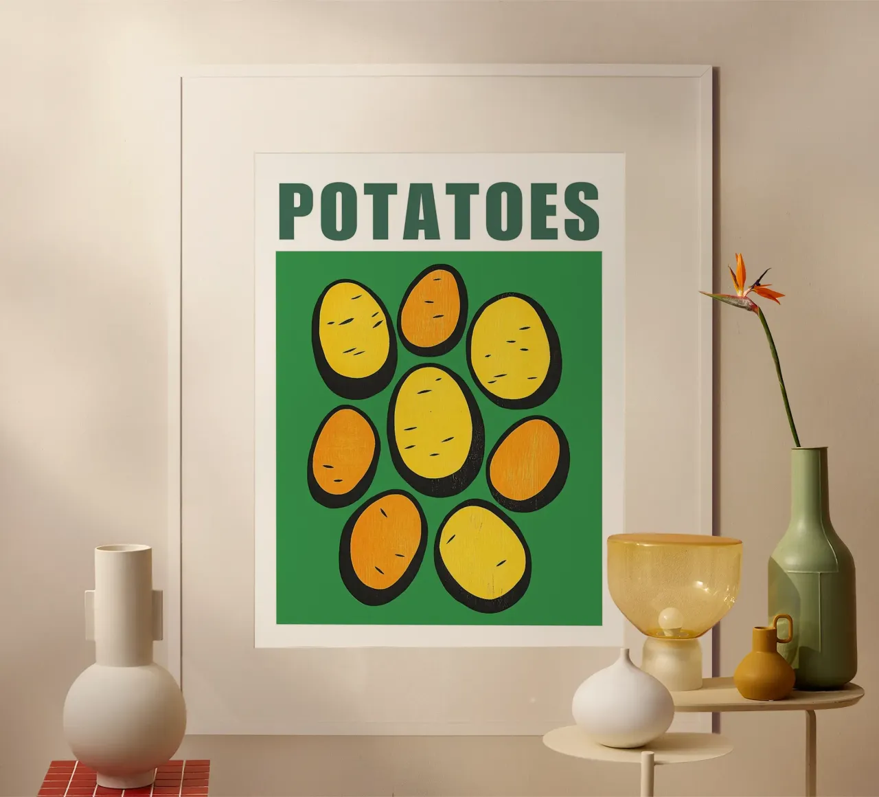 Patata Stampa d'arte per la cucina minimalista poster da Maria Maier