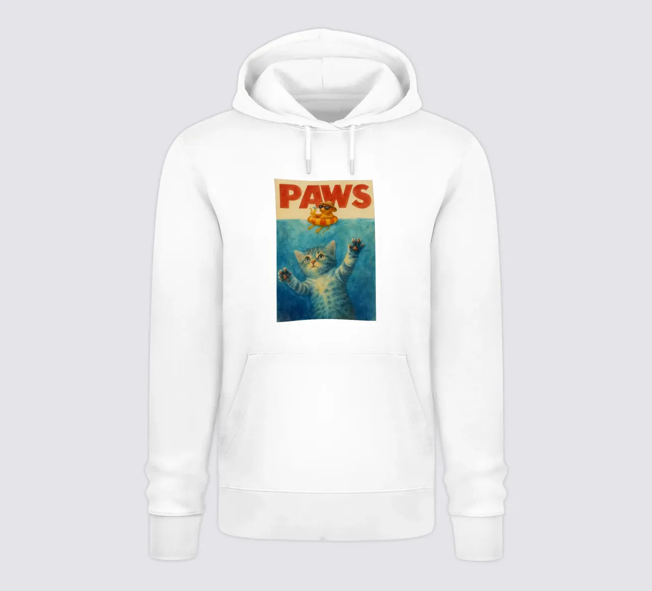 funny paws cat and mouse meme sudadera con capucha de tanabaroo