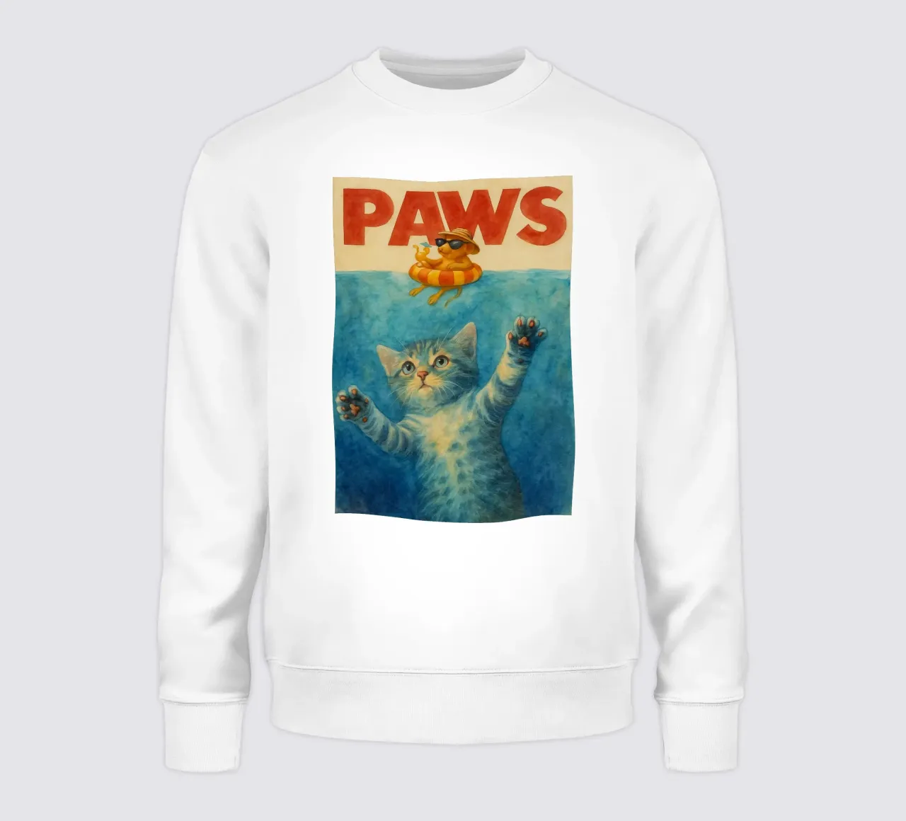 funny paws cat and mouse meme sudadera de tanabaroo