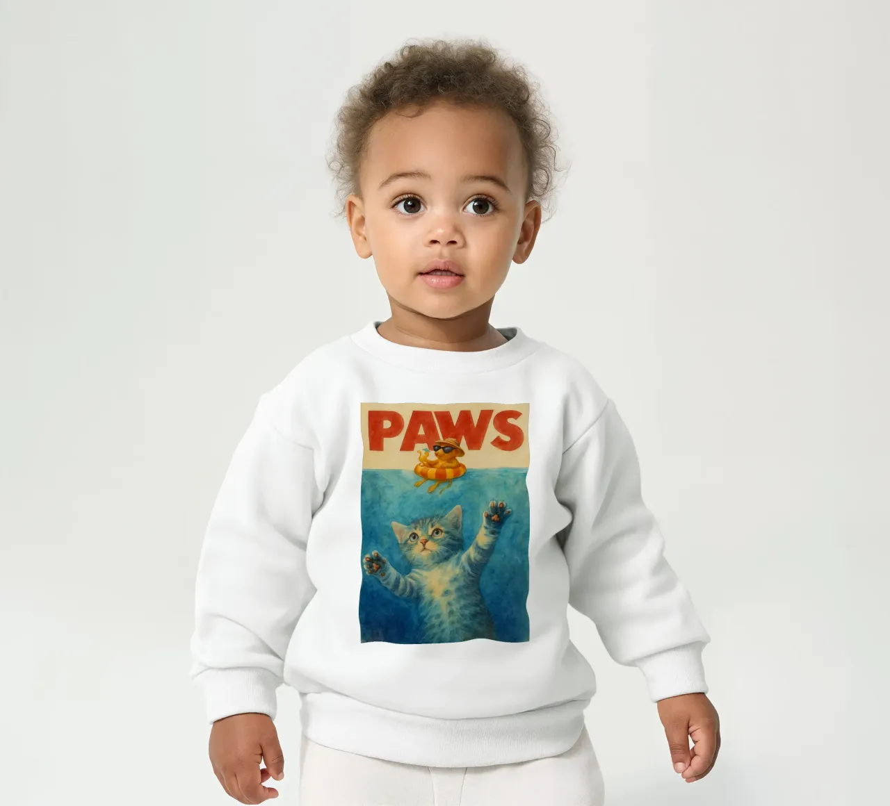 funny paws cat and mouse meme sudadera de bebé de tanabaroo