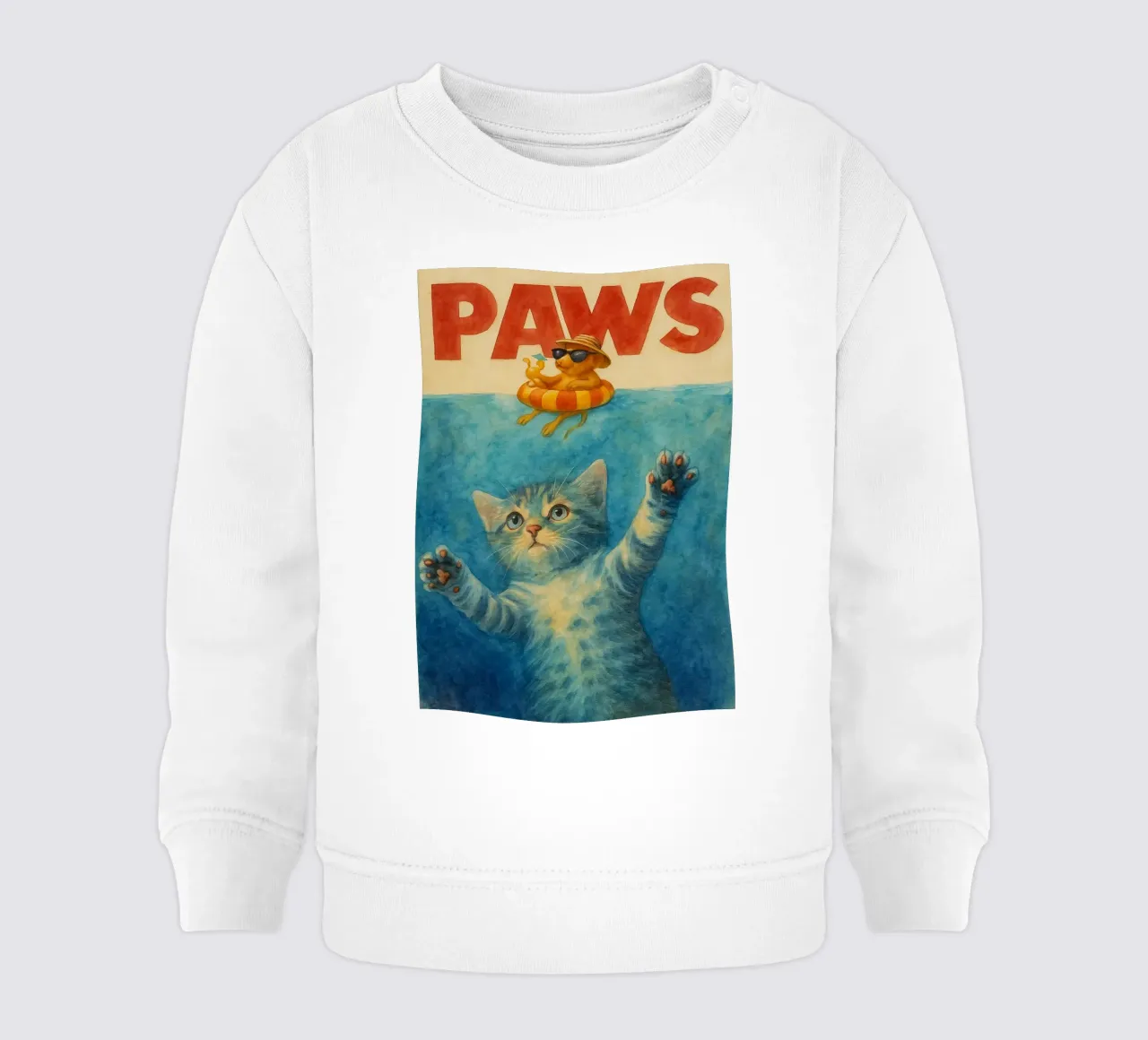 funny paws cat and mouse meme sudadera de bebé de tanabaroo