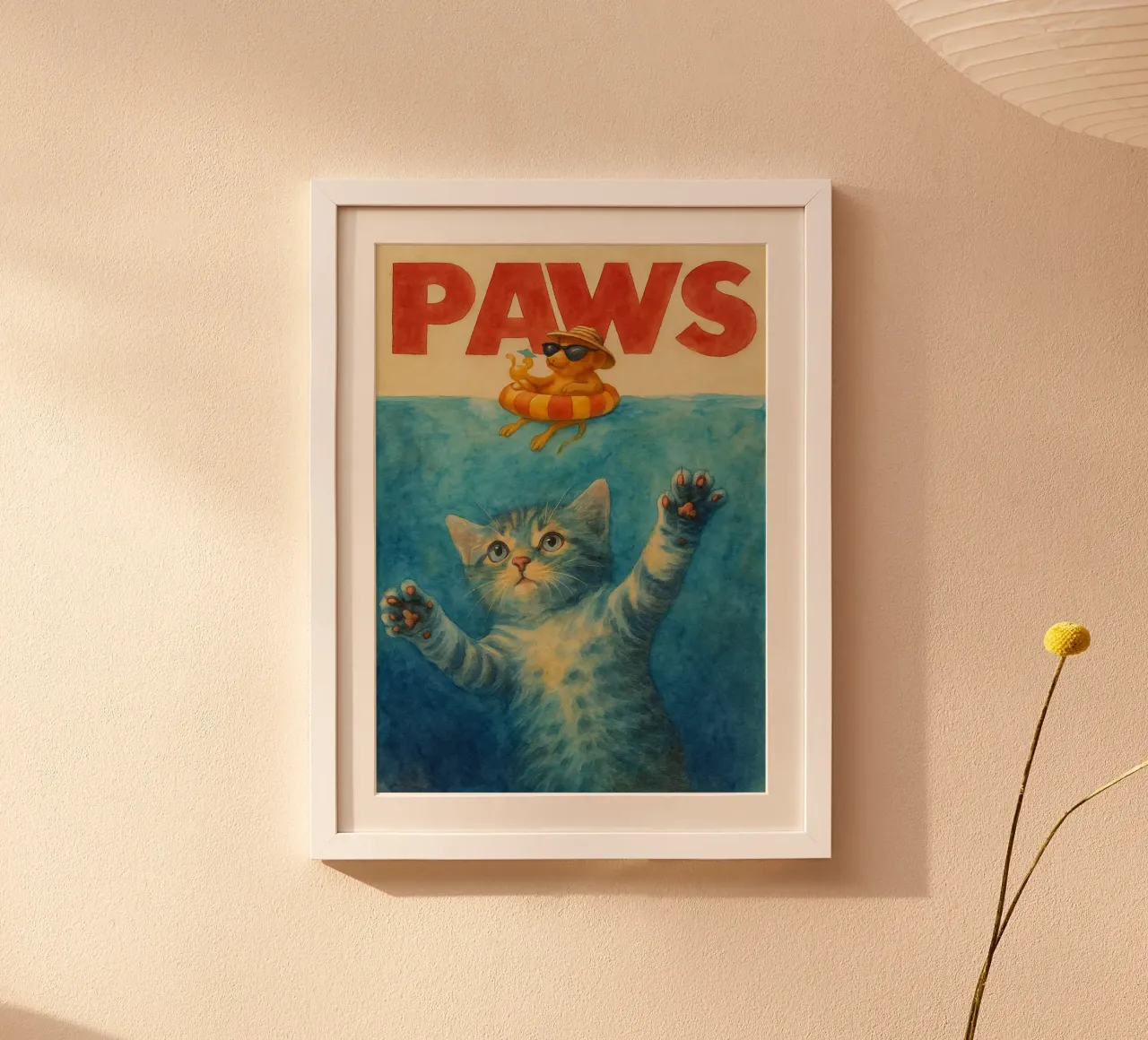 meme divertente sulle zampe del gatto e del topo poster da tanabaroo