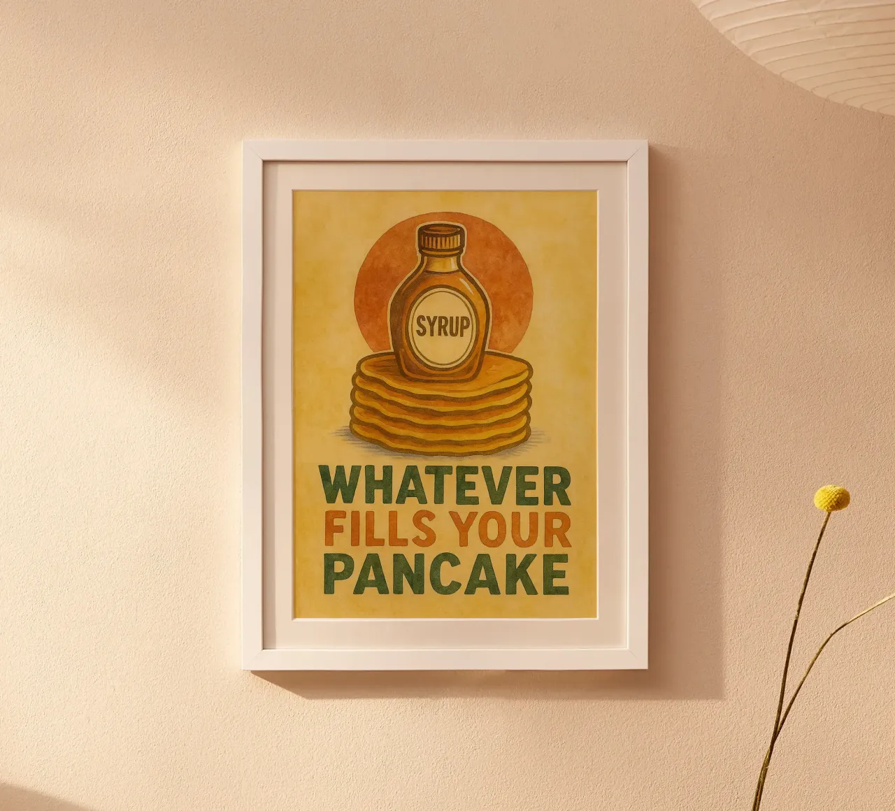 meme di pancake divertenti in cucina poster con telaio in plastica da tanabaroo