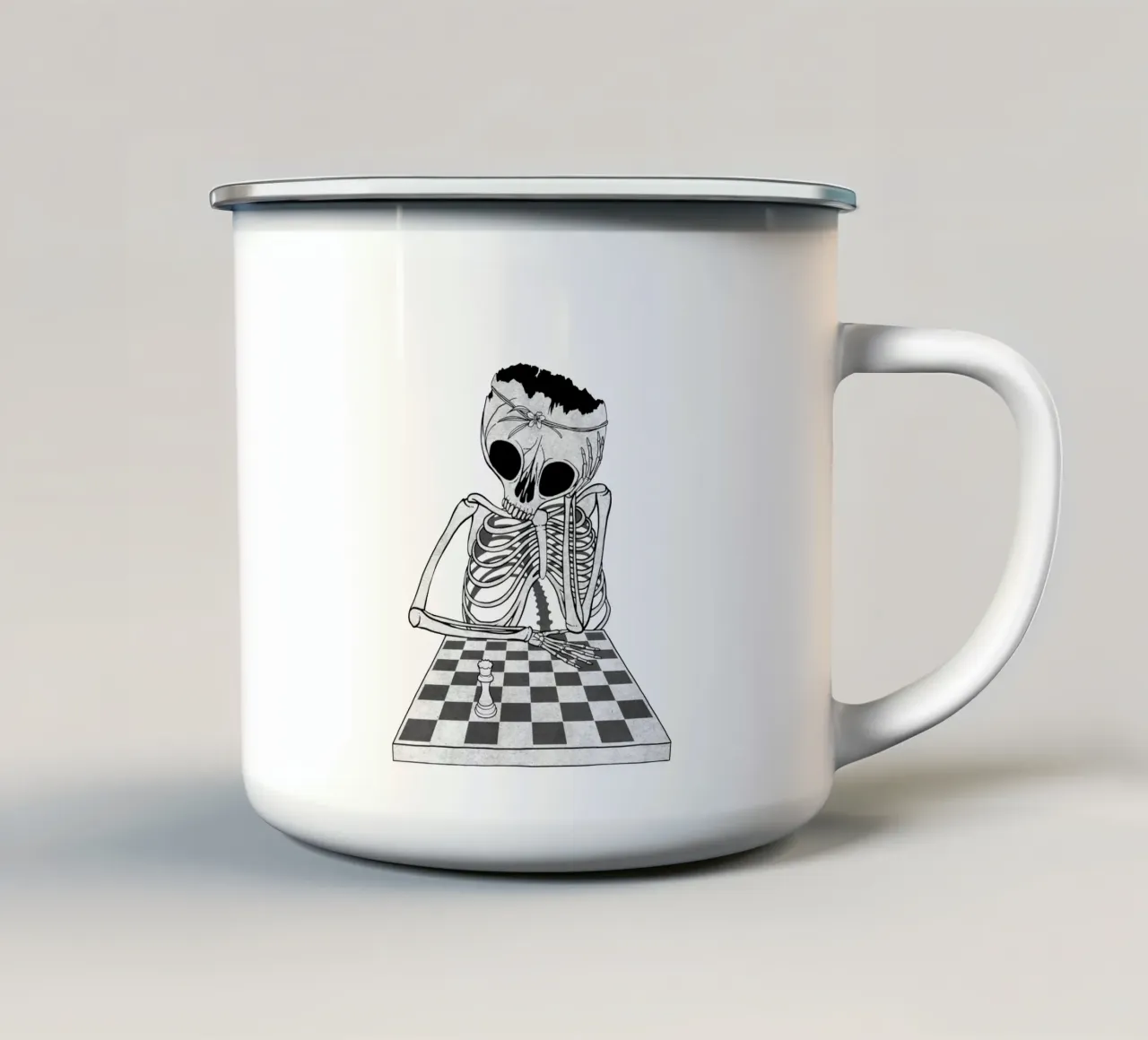 Dilemma tazza in smalto da Kuba Gornowicz