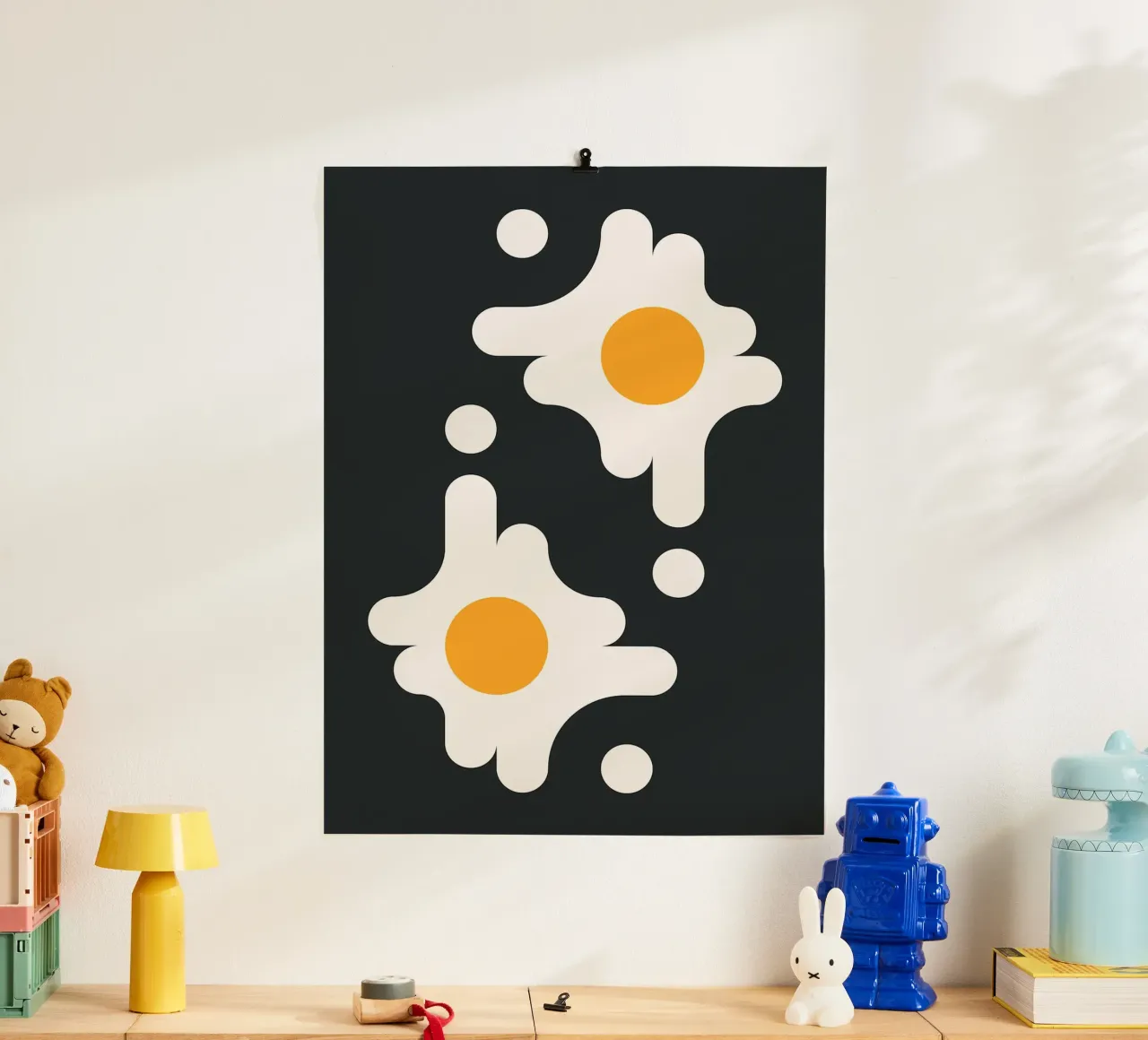 Uovo fritto geometrico poster da Leon Franke