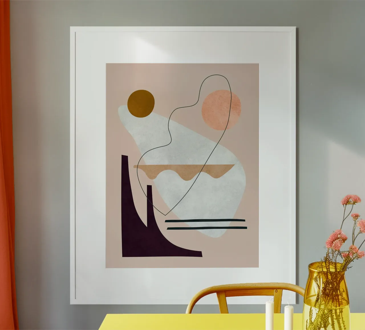 Linee e pennellate poster con telaio in plastica da Leon Franke