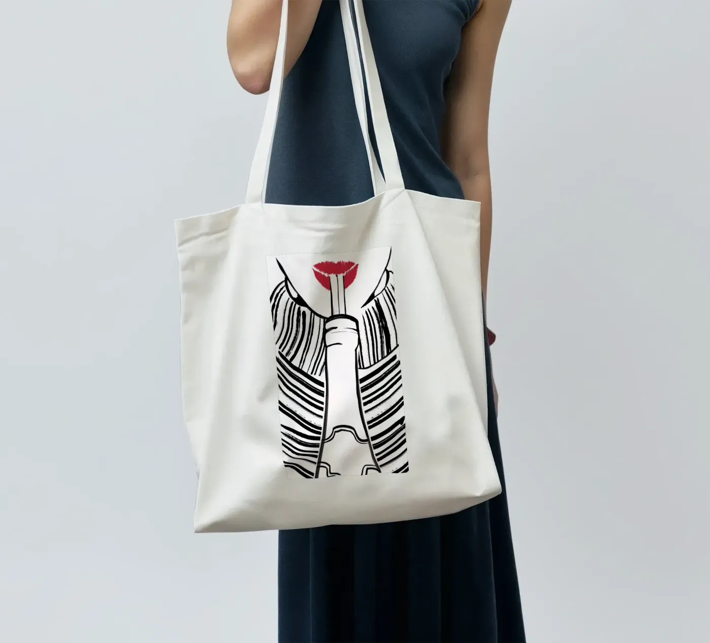 Double drinking borsa in juta da XOXO Arte delicious