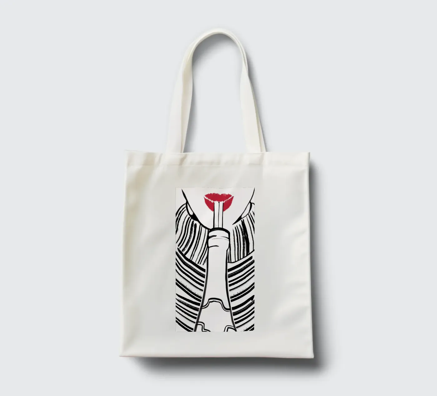 Double drinking borsa in juta da XOXO Arte delicious