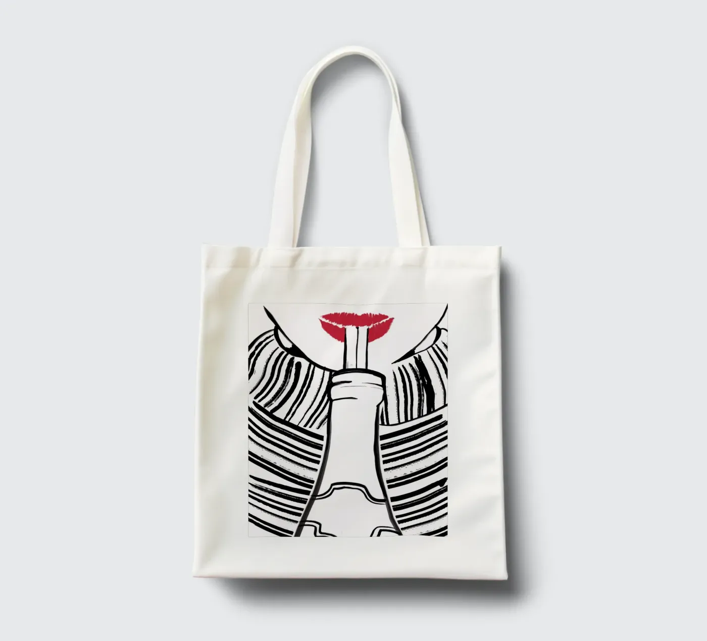 Double drinking borsa in juta da XOXO Arte delicious
