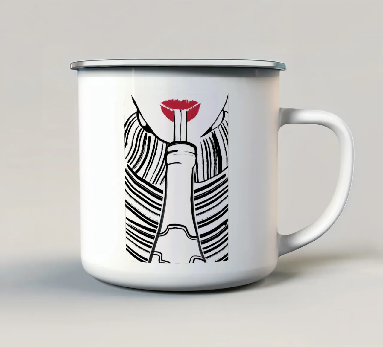 Double drinking tazza in smalto da XOXO Arte delicious