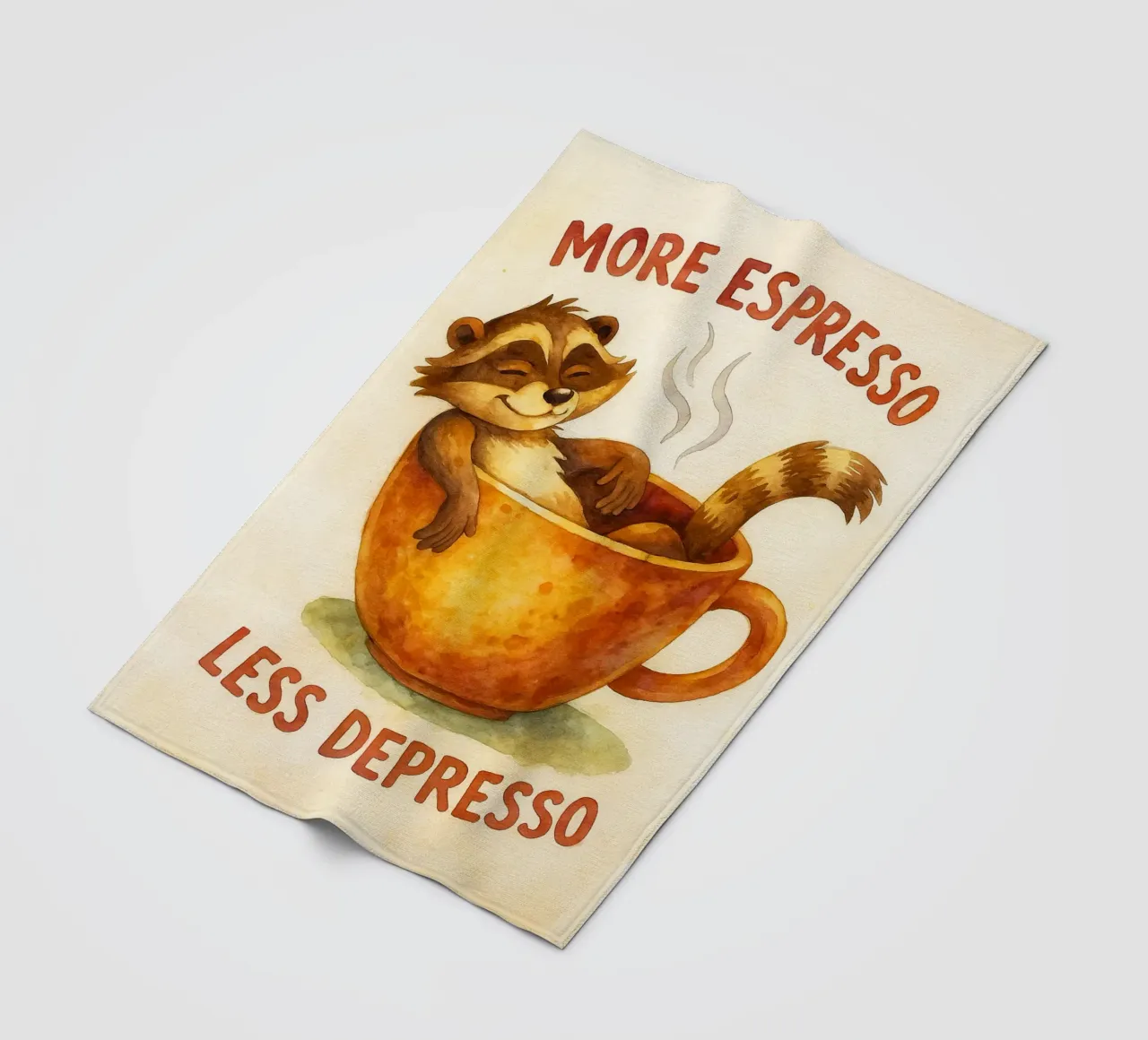 procione divertente più espresso meno depresso coperta in pile da tanabaroo