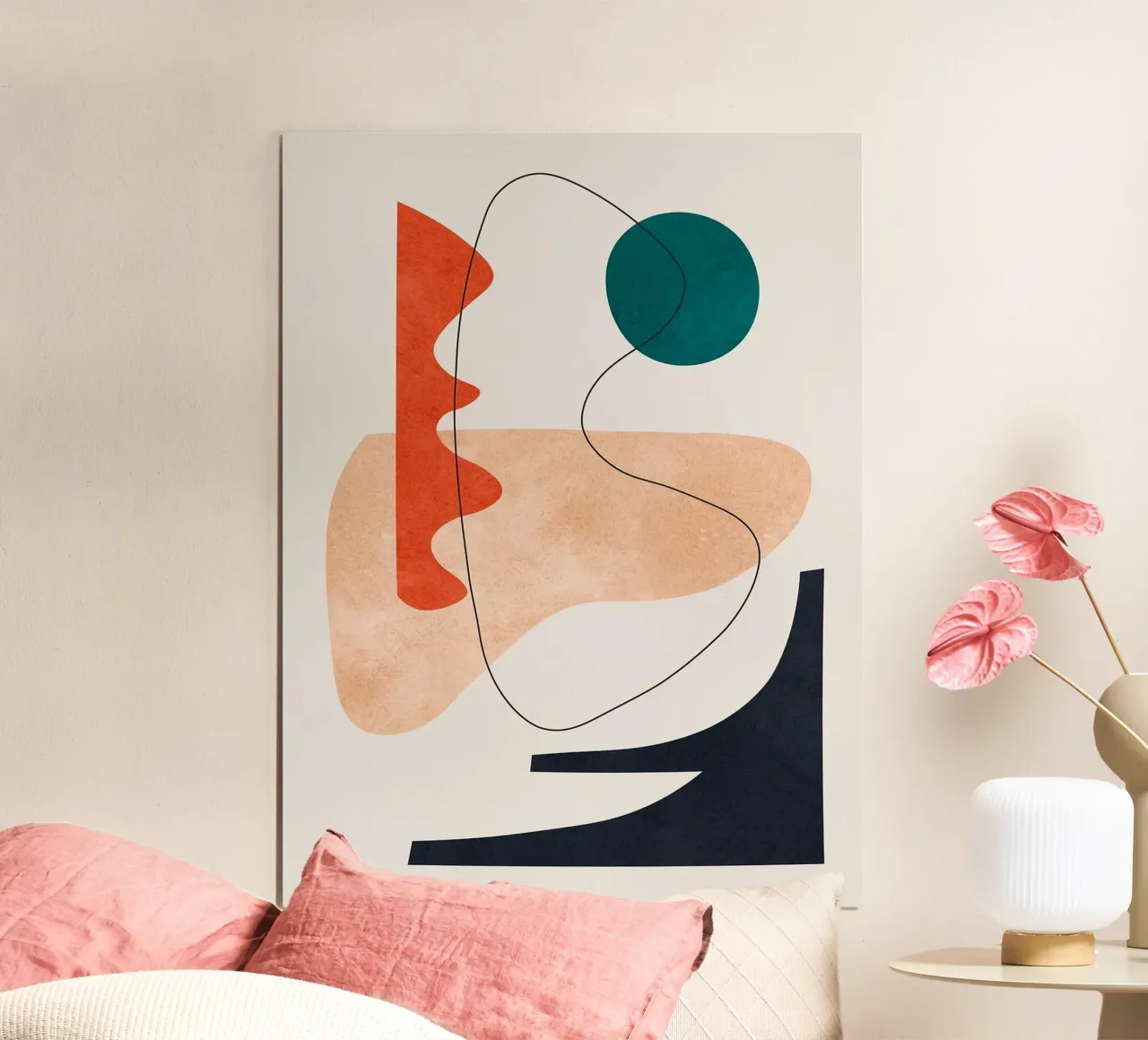 Lignes et coups de pinceau poster de Lisa Becker