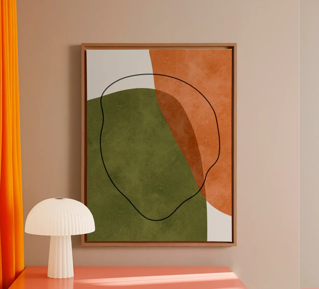 Expressive forms canvas with Floater frame by Lisa Becker