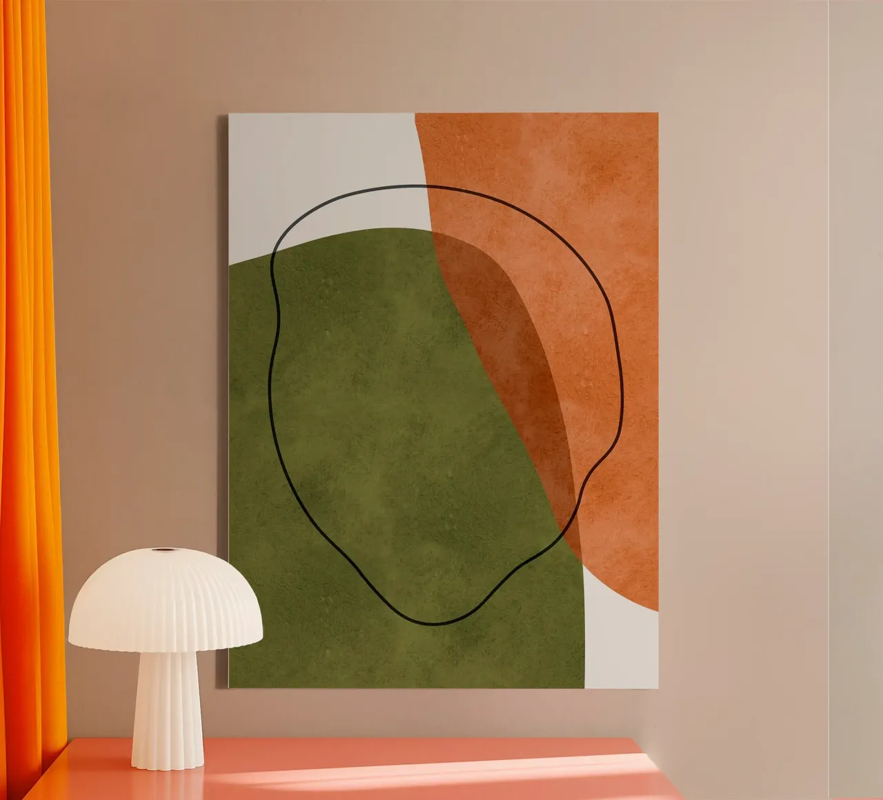 Expressive forms canvas with Floater frame by Lisa Becker